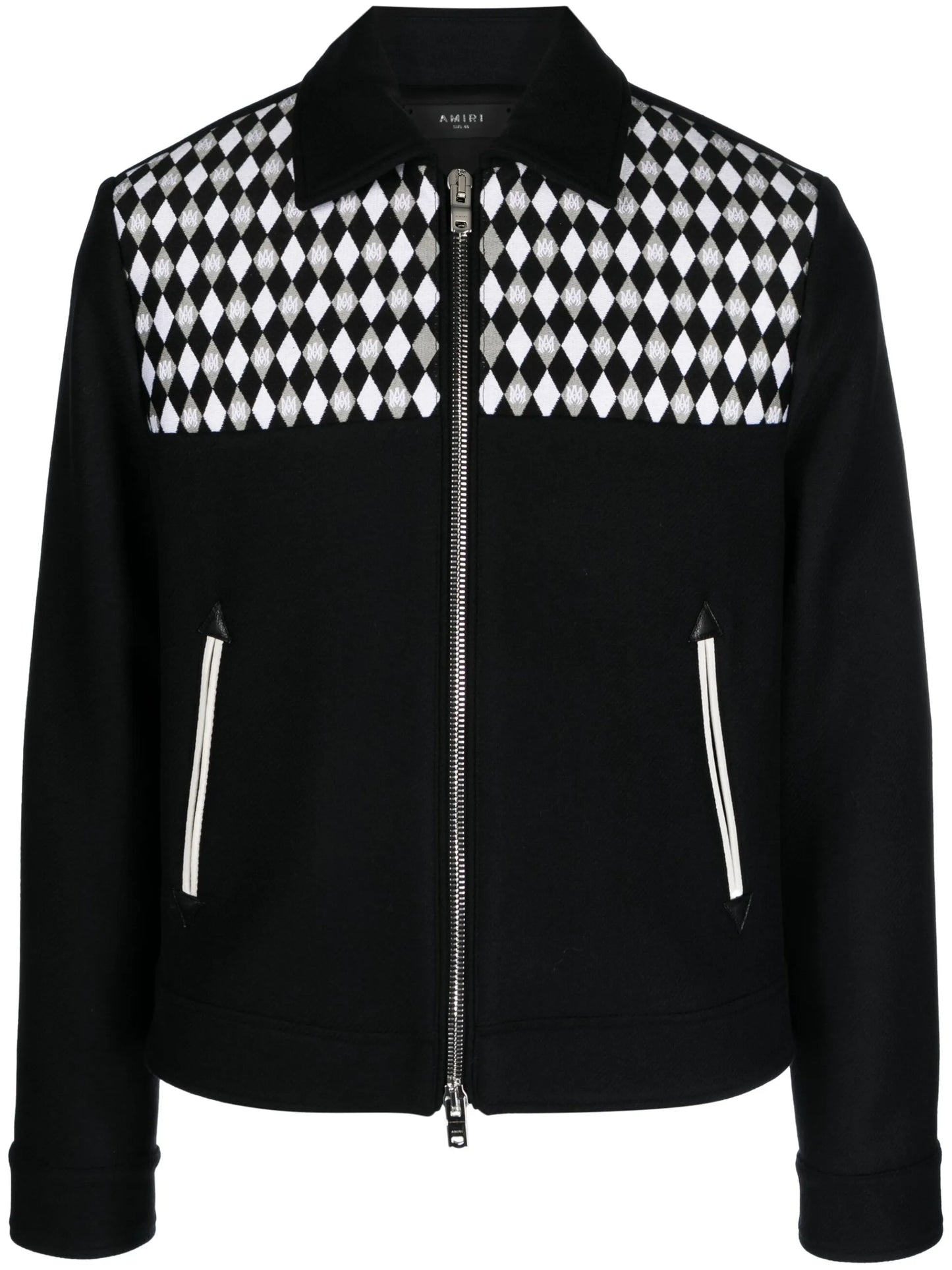 diamond-embroidered work jacket
