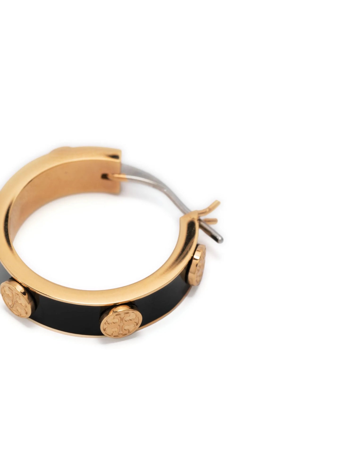 Miller logo-plaque hoop earrings