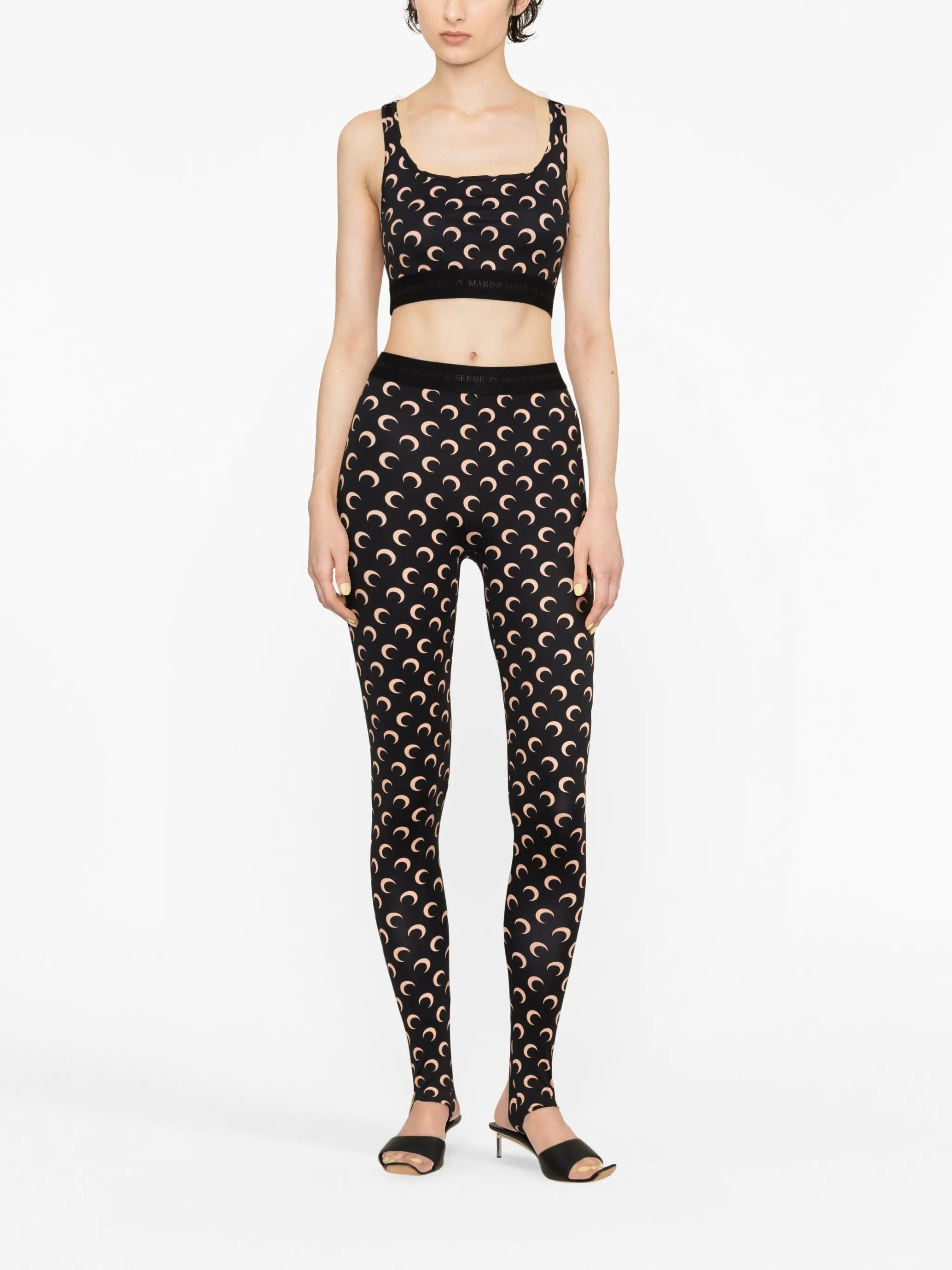 Moon-print leggings