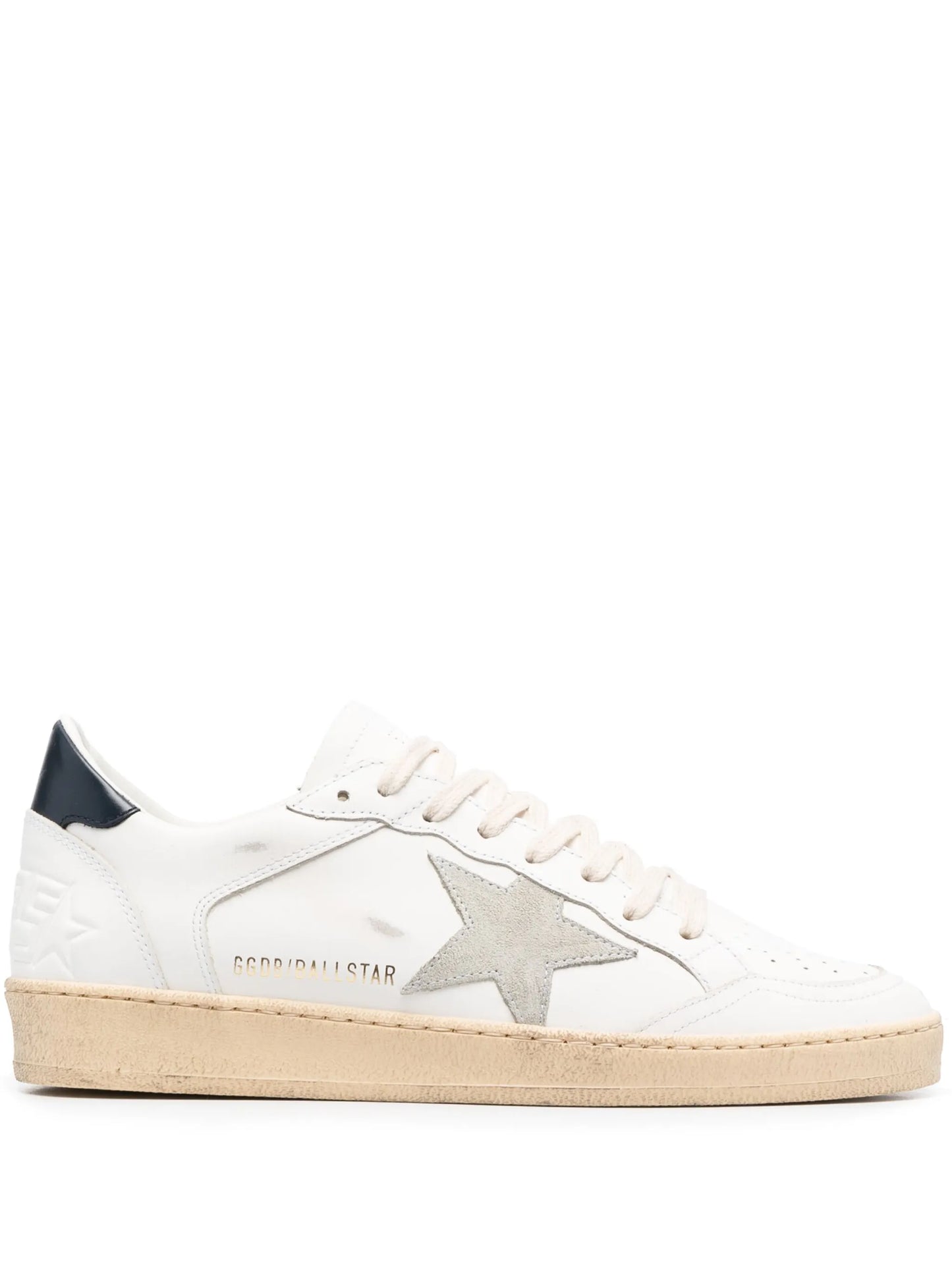 Ball Star trainers with ice-gray suede star and blue leather heels tab