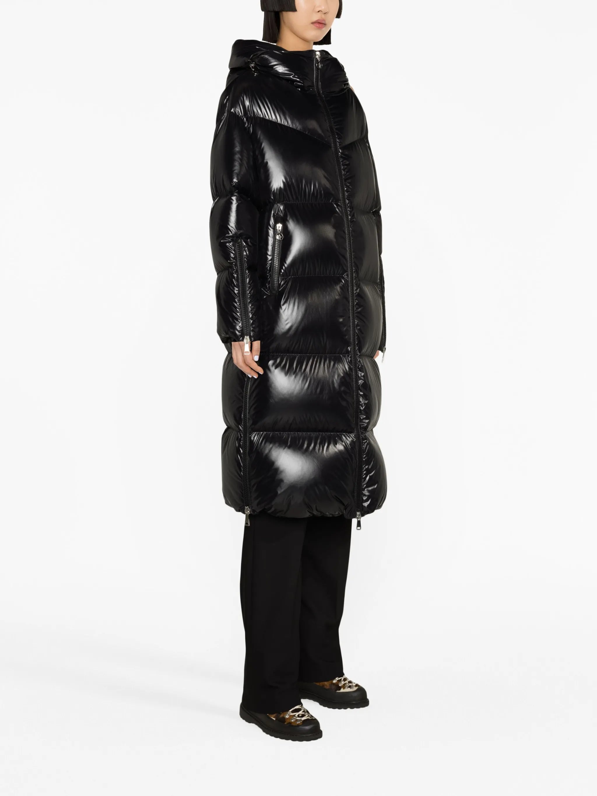 long down hooded jacket