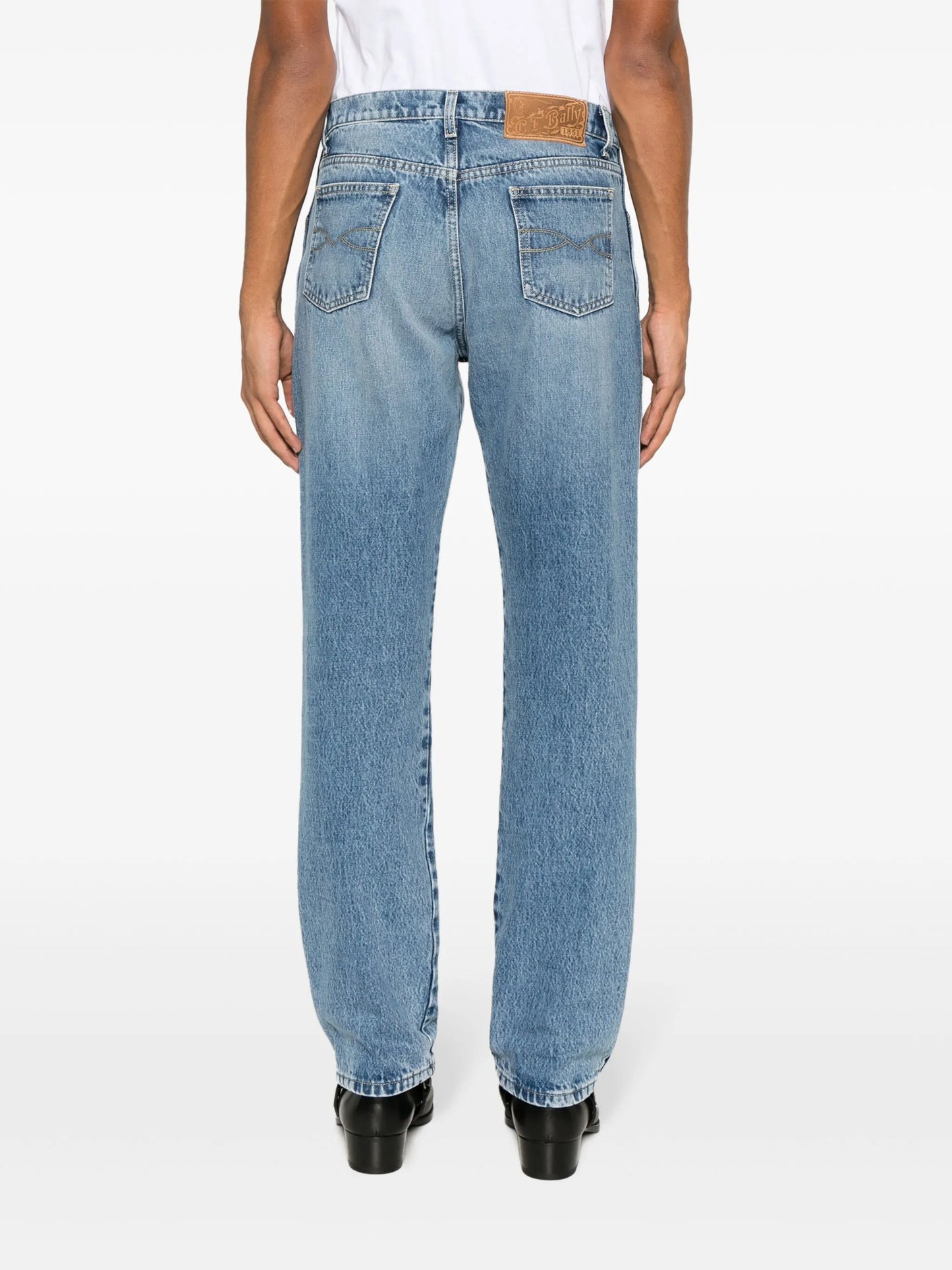 straight-leg jeans