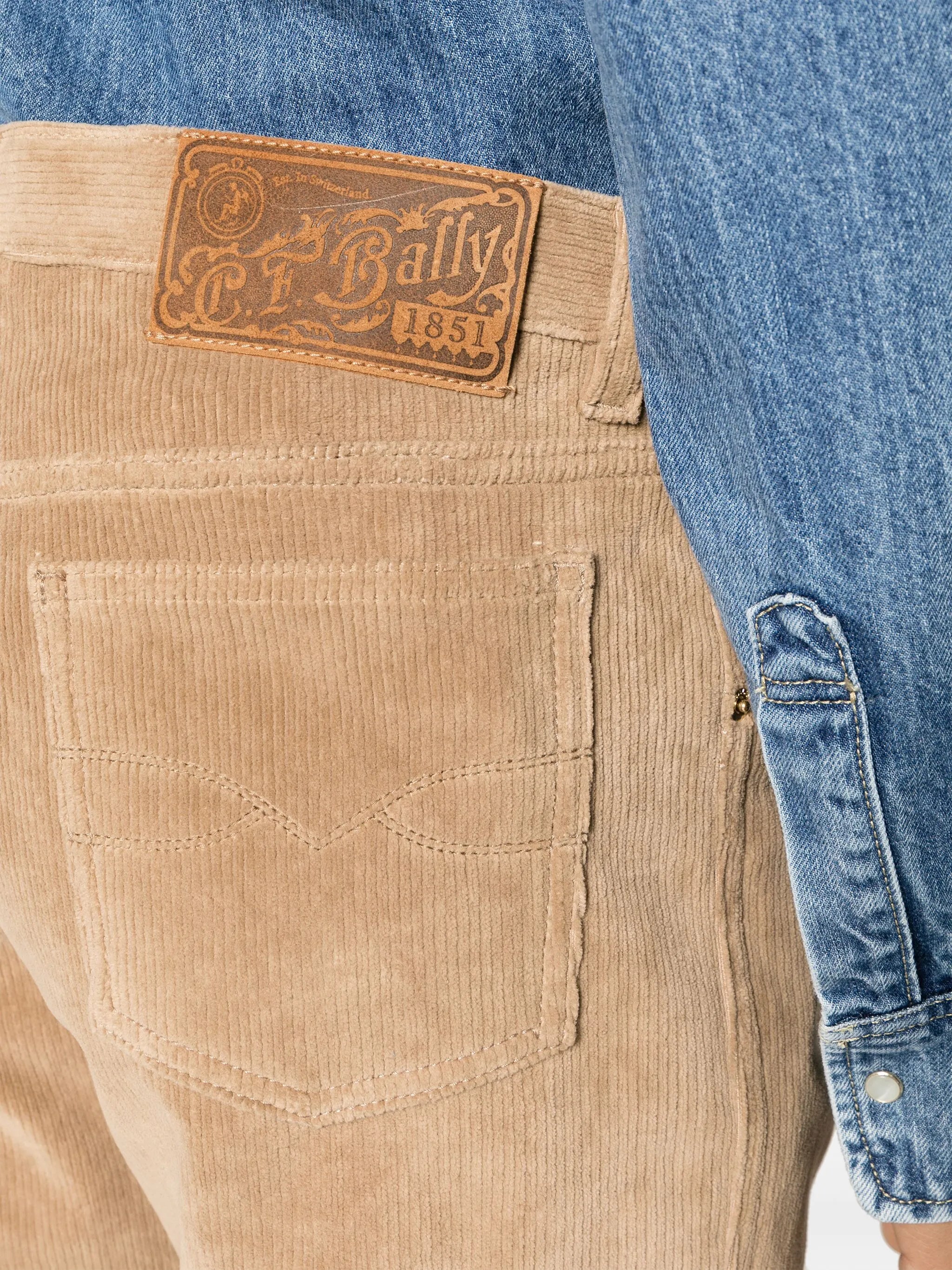 straight-leg corduroy trousers