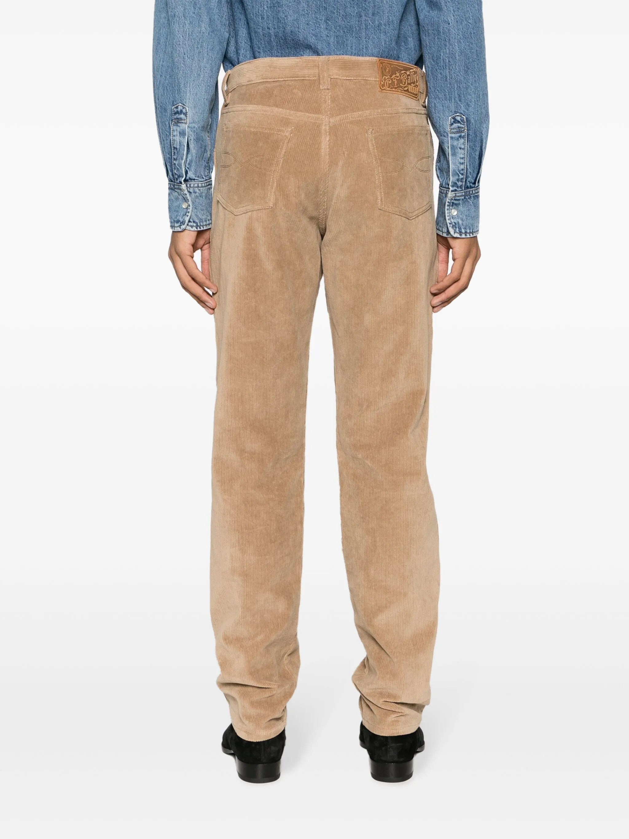 straight-leg corduroy trousers