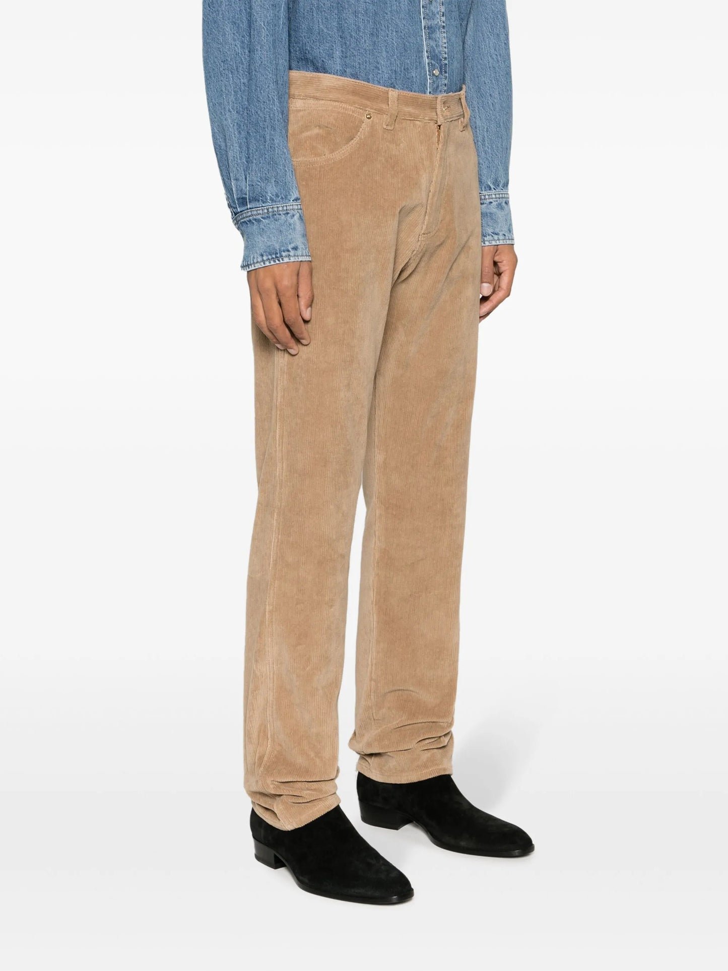 straight-leg corduroy trousers