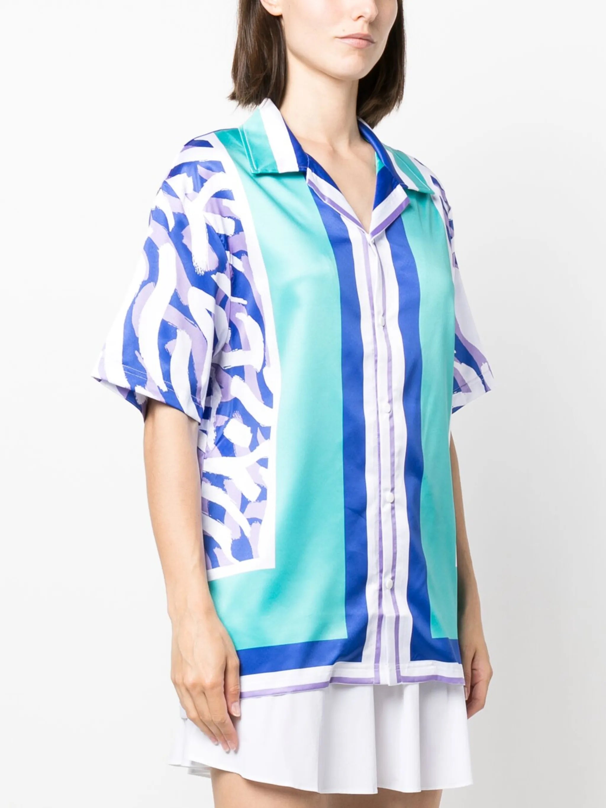 Bay zebra-print satin shirt