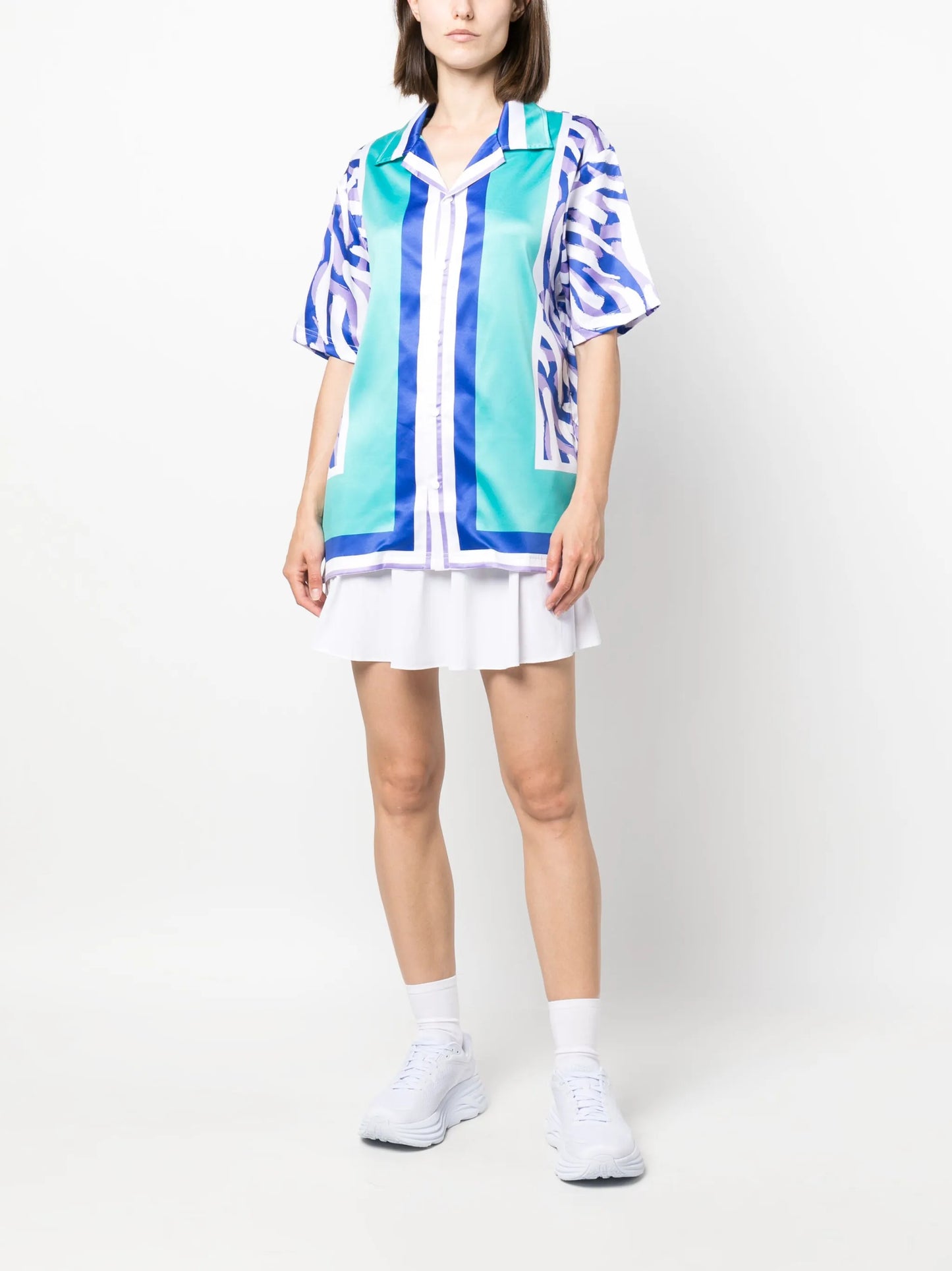 Bay zebra-print satin shirt