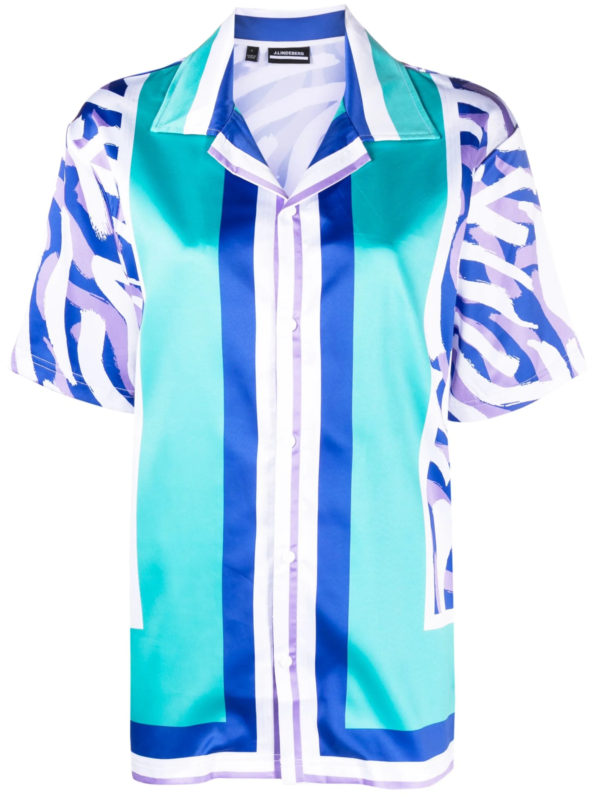 Bay zebra-print satin shirt