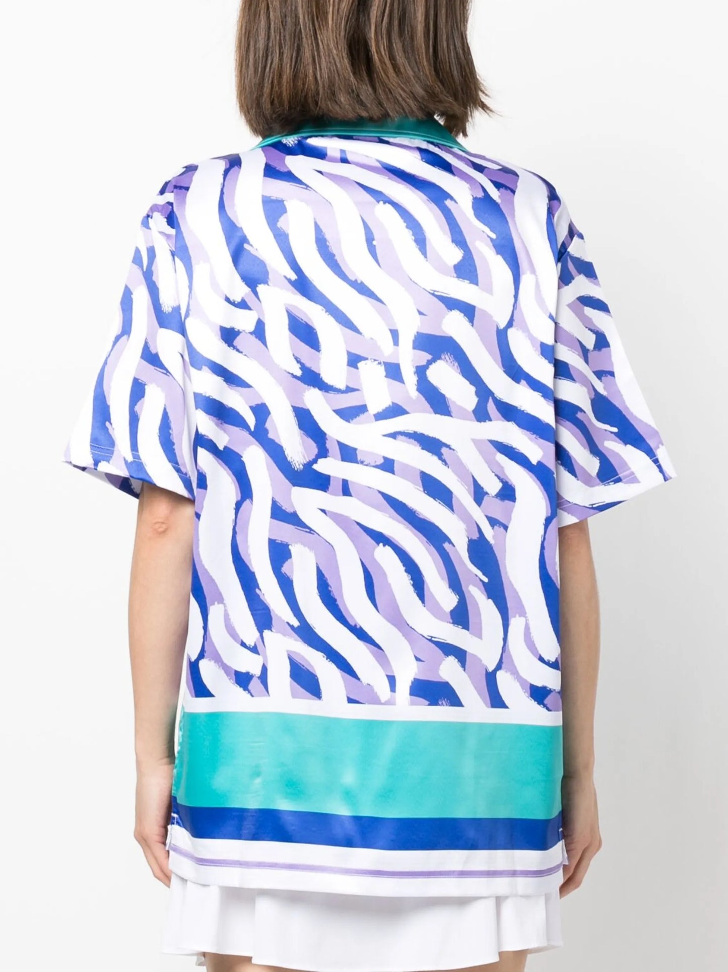 Bay zebra-print satin shirt