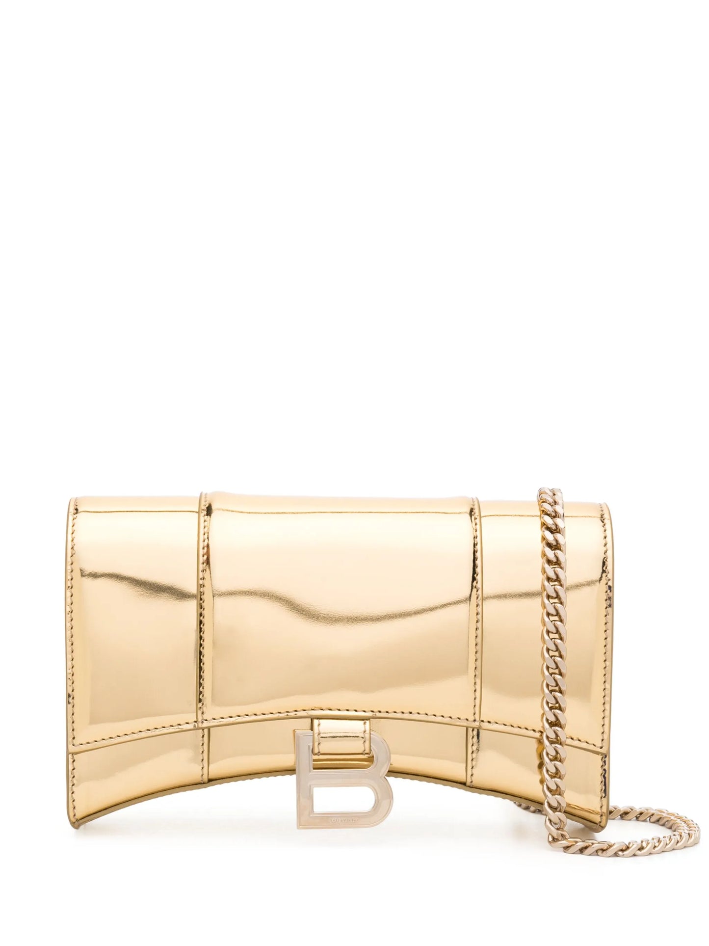 Hourglass leather crossbody bag