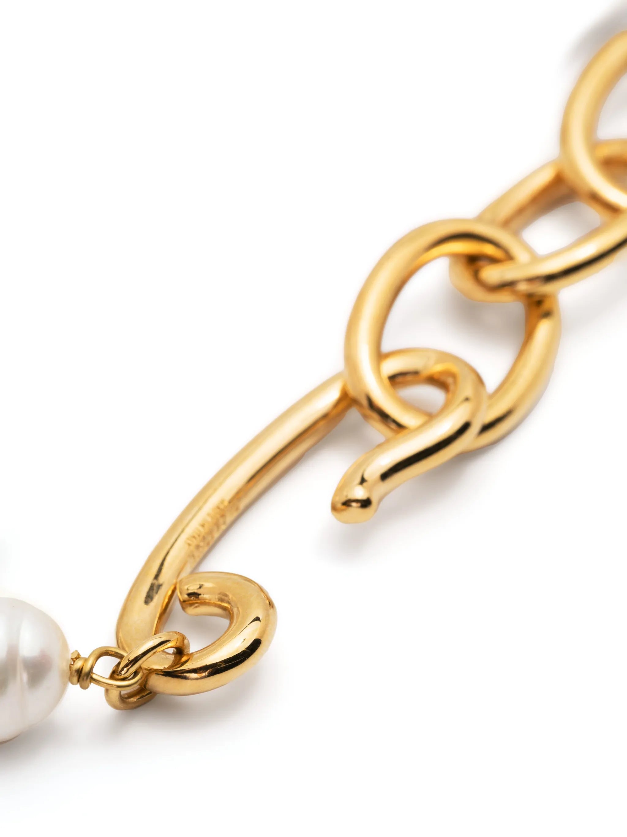 pearl-pendant chain bracelet