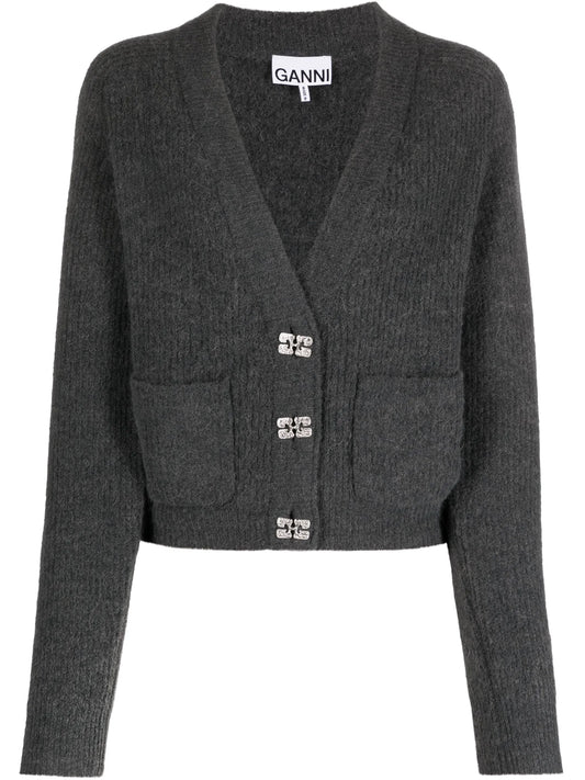 Butterfly-button cardigan