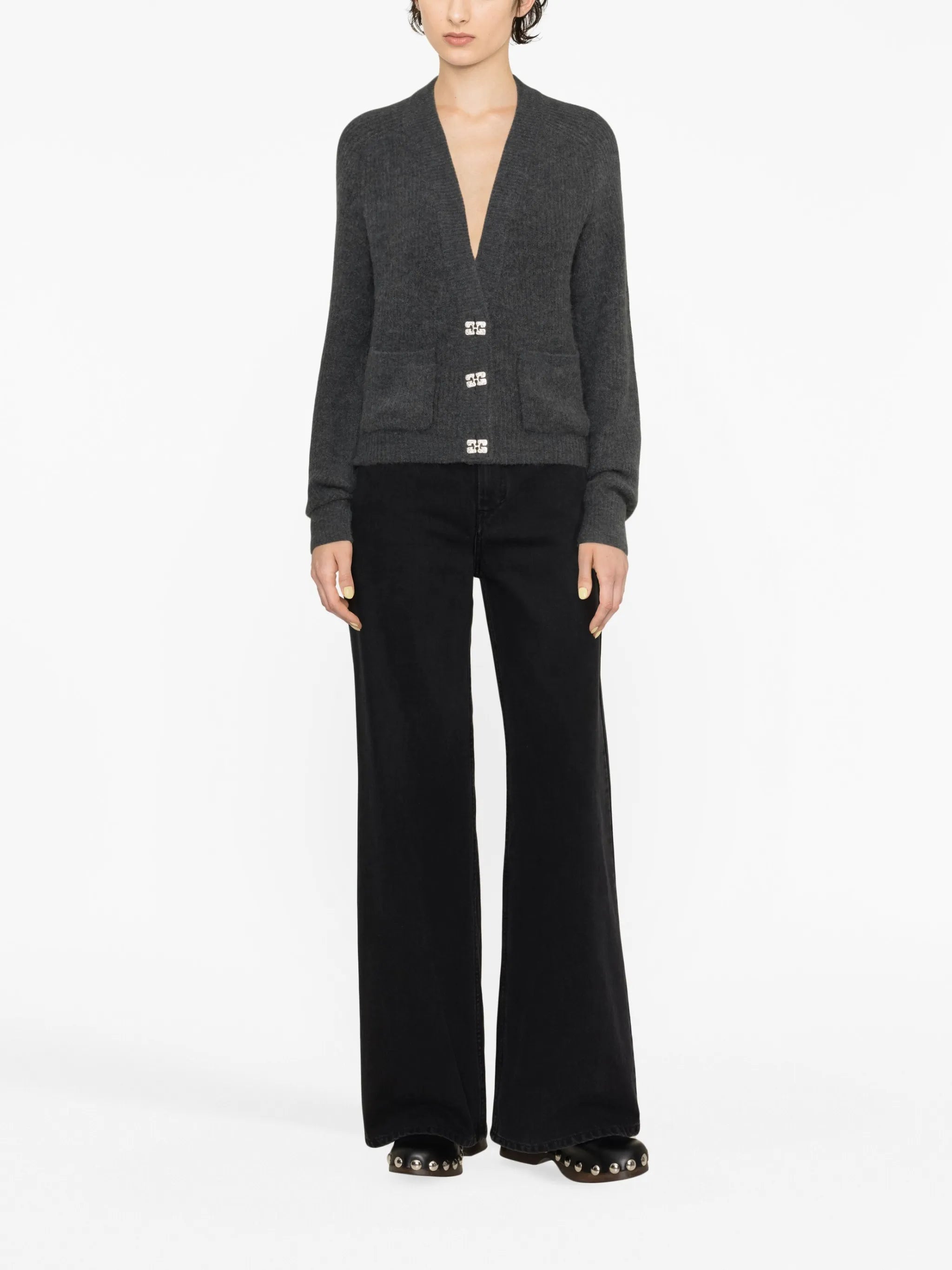 Butterfly-button cardigan