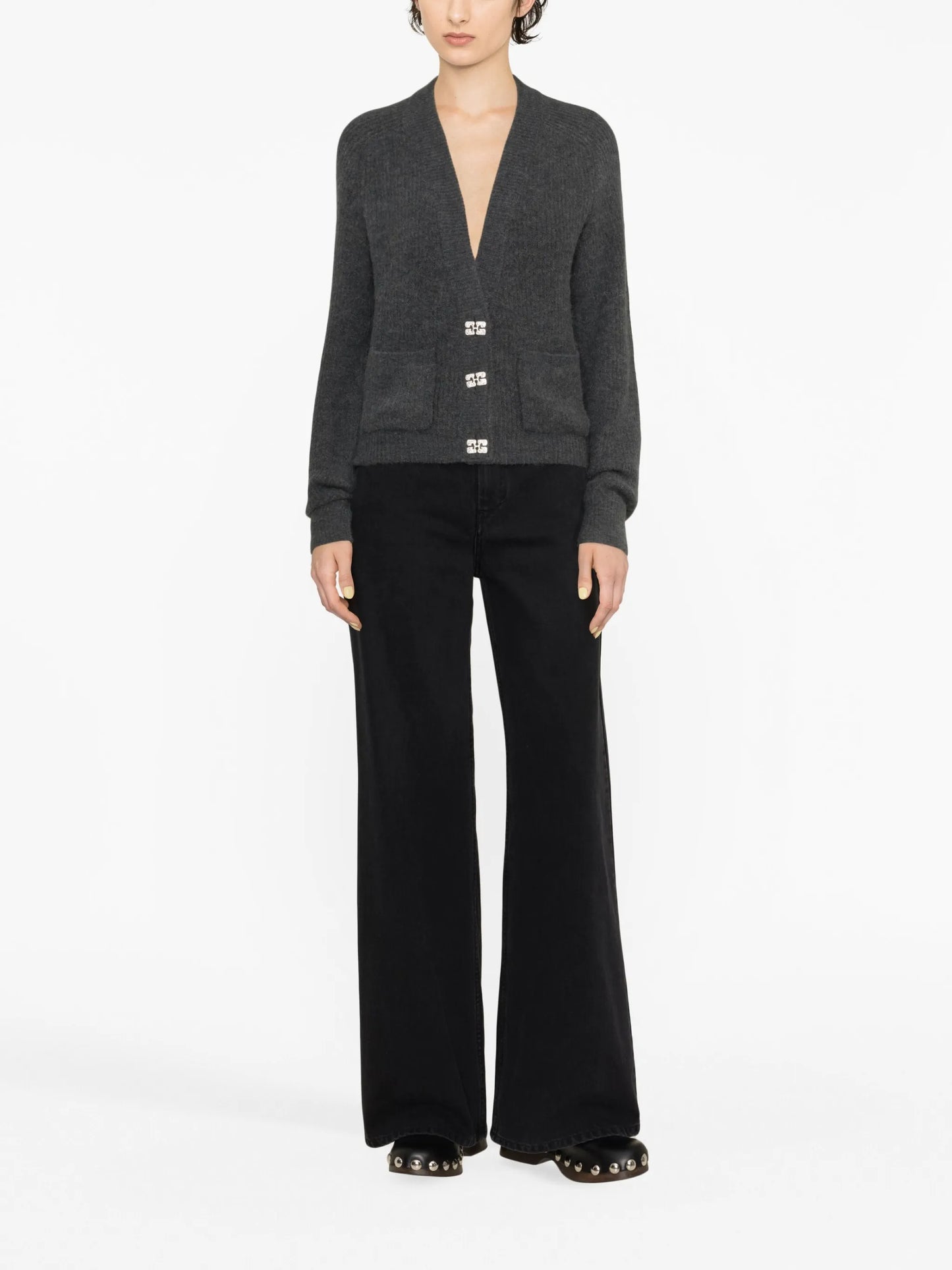 Butterfly-button cardigan