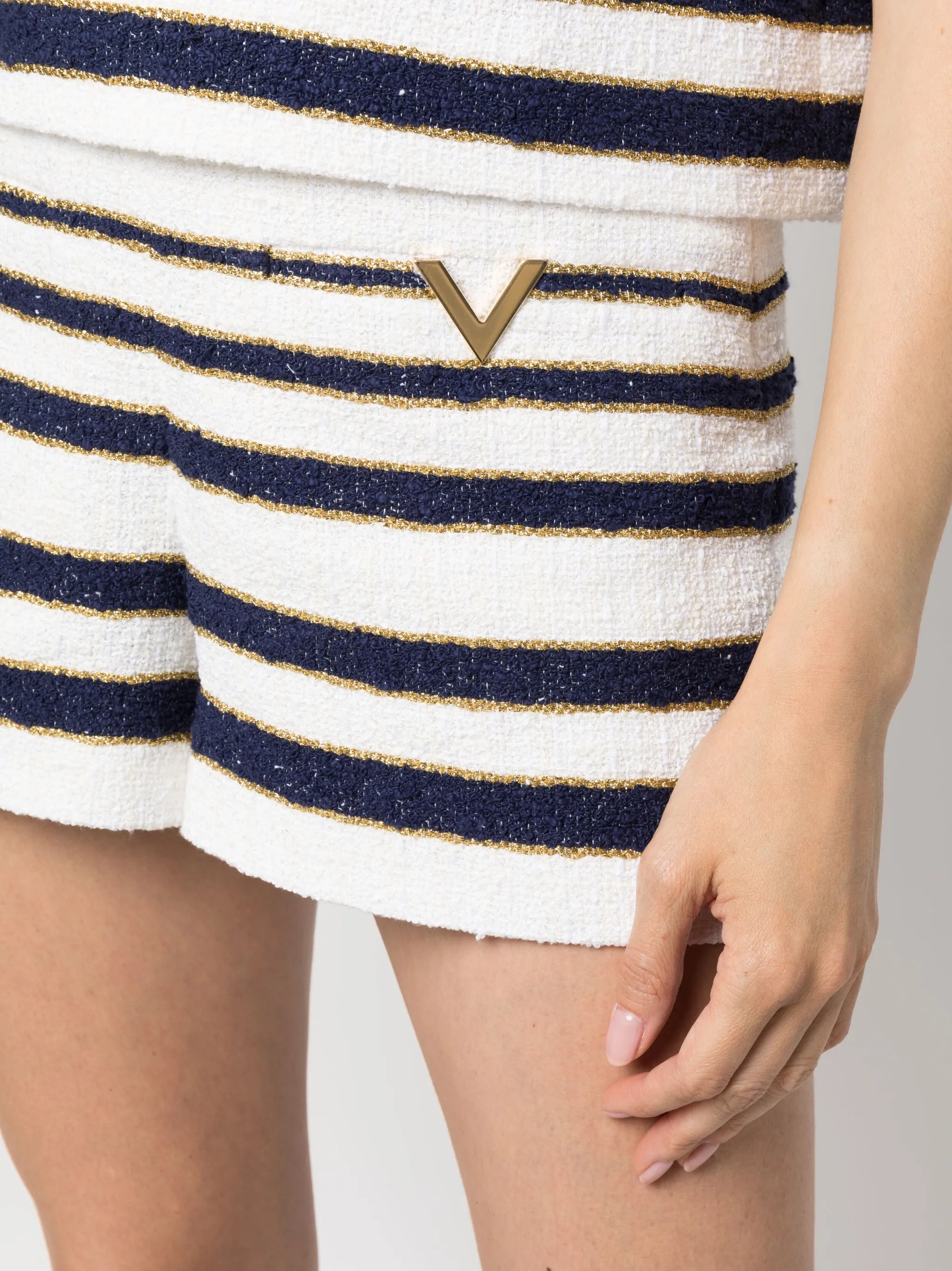 Mariniere tweed striped shorts