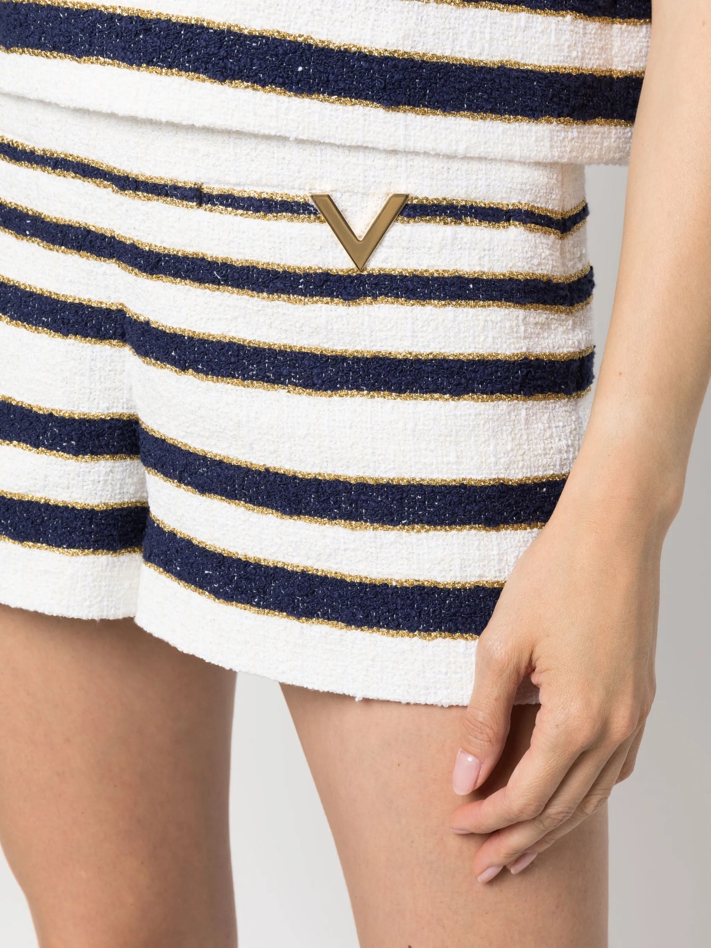 Mariniere tweed striped shorts