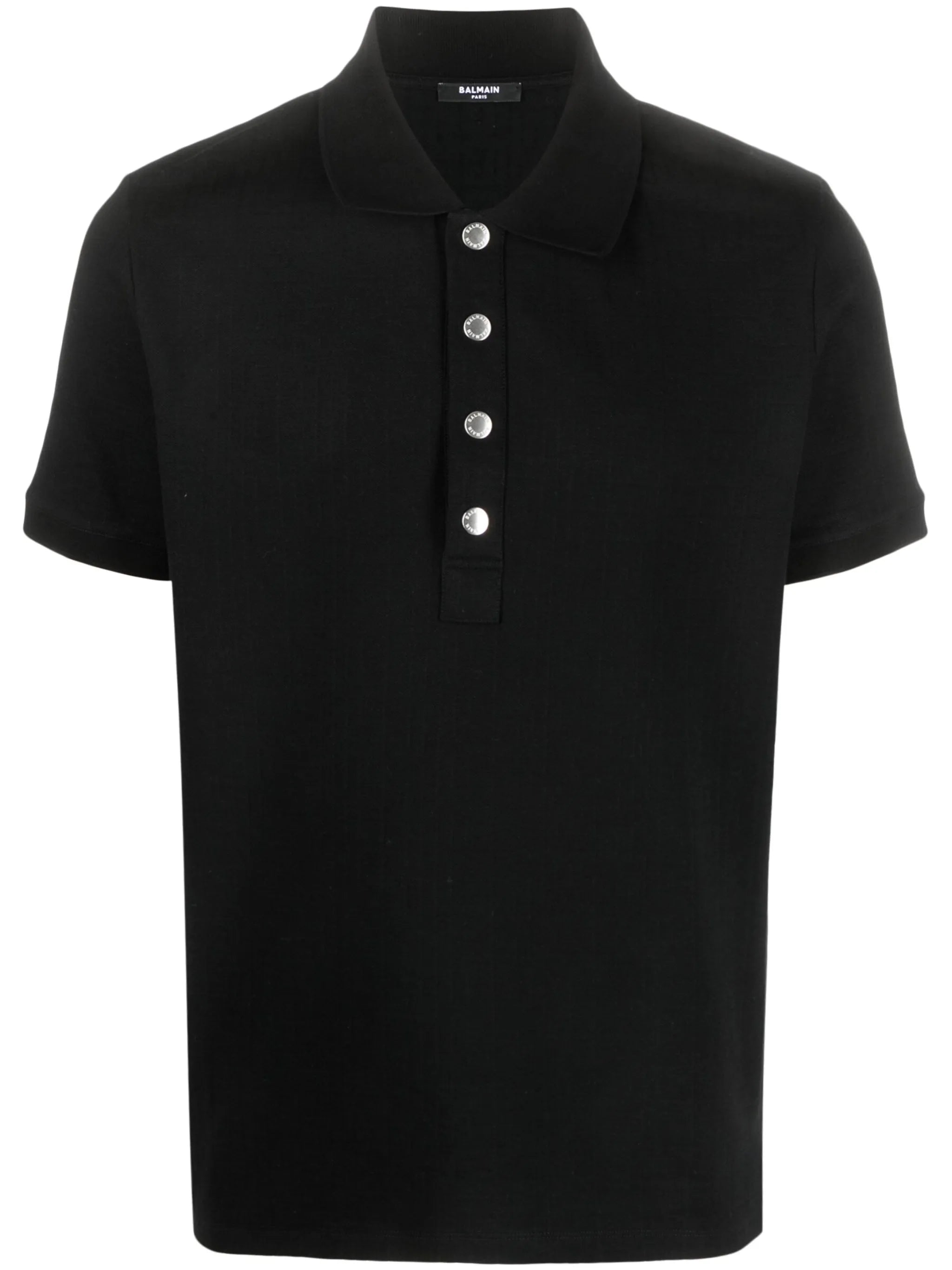 monogram-pattern piqué polo shirt
