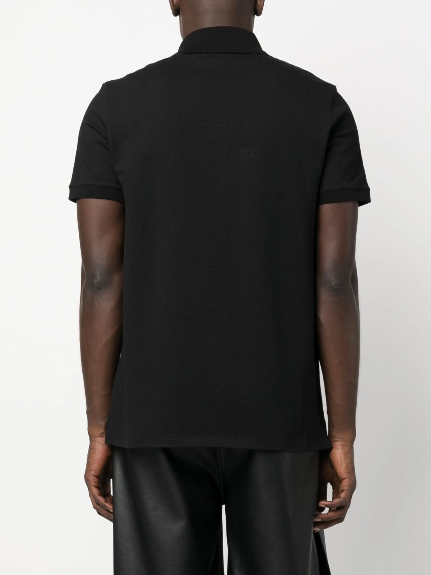 monogram-pattern piqué polo shirt