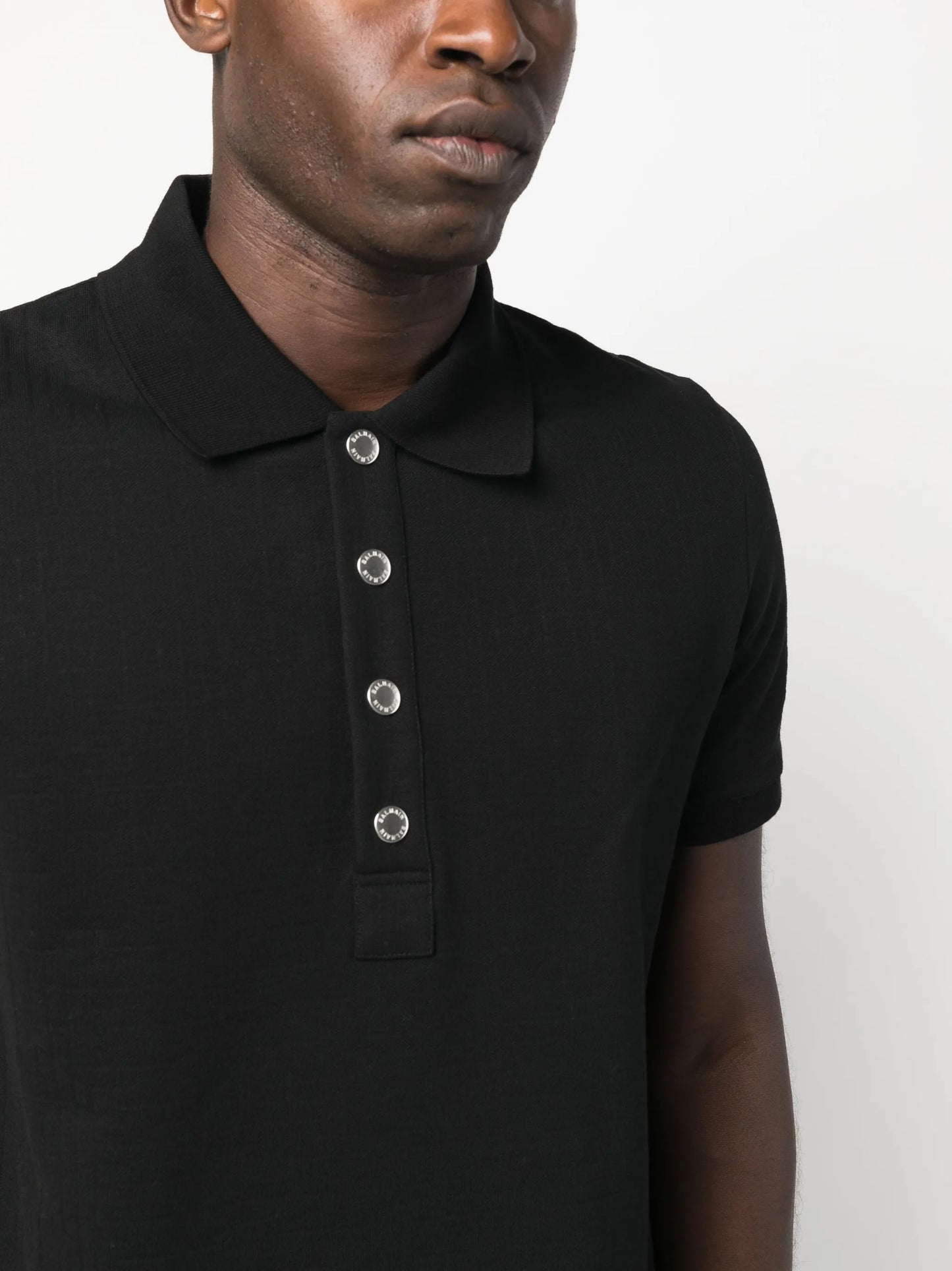 monogram-pattern piqué polo shirt