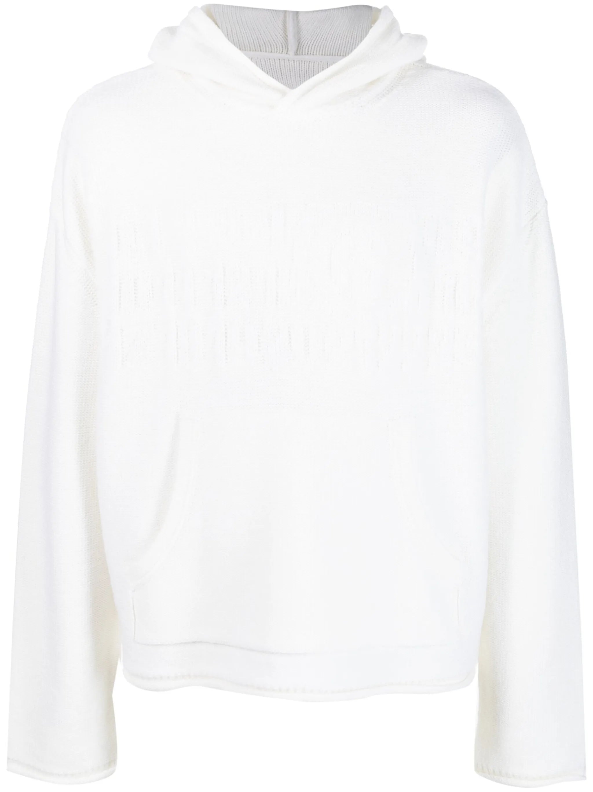number-motif knitted hoodie