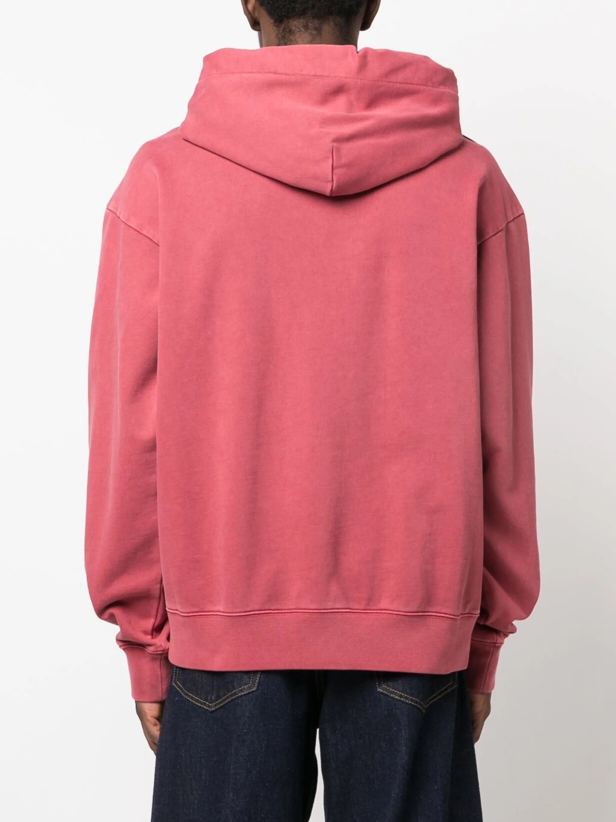 Double-collar cotton hoodie