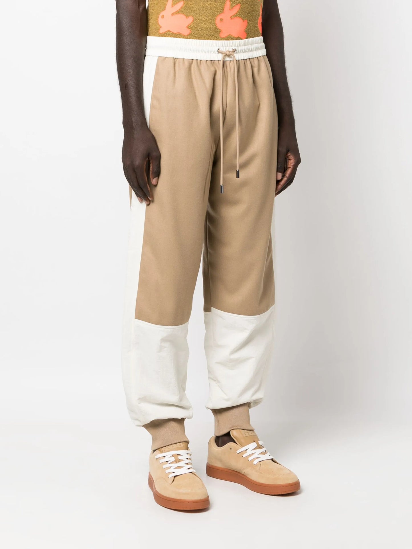 colour-block tapered track pants