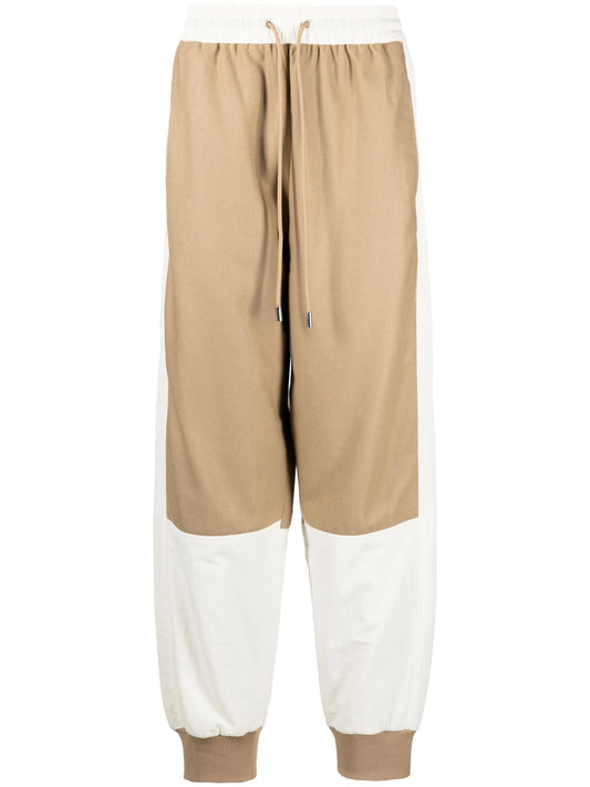 colour-block tapered track pants