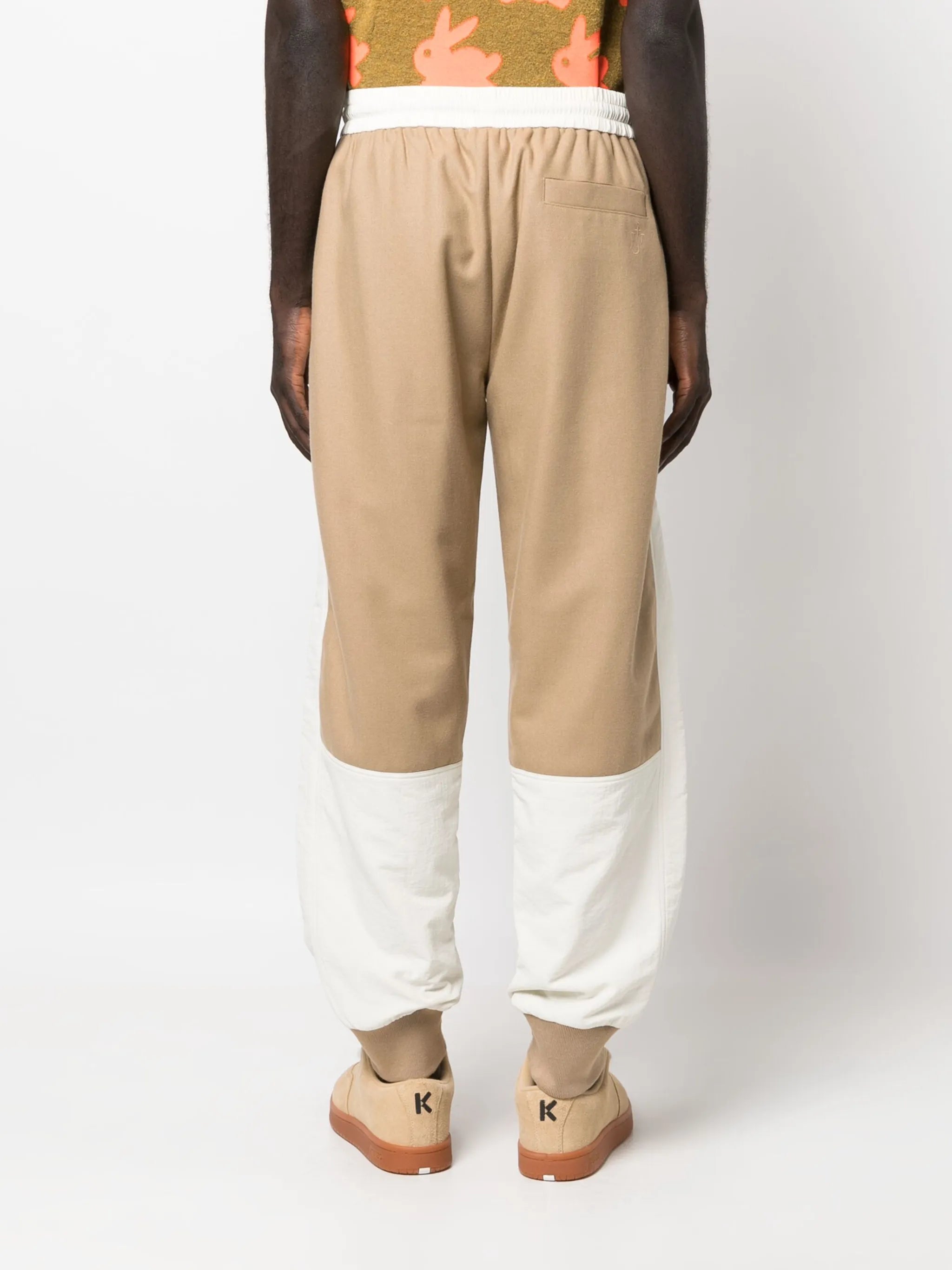 colour-block tapered track pants