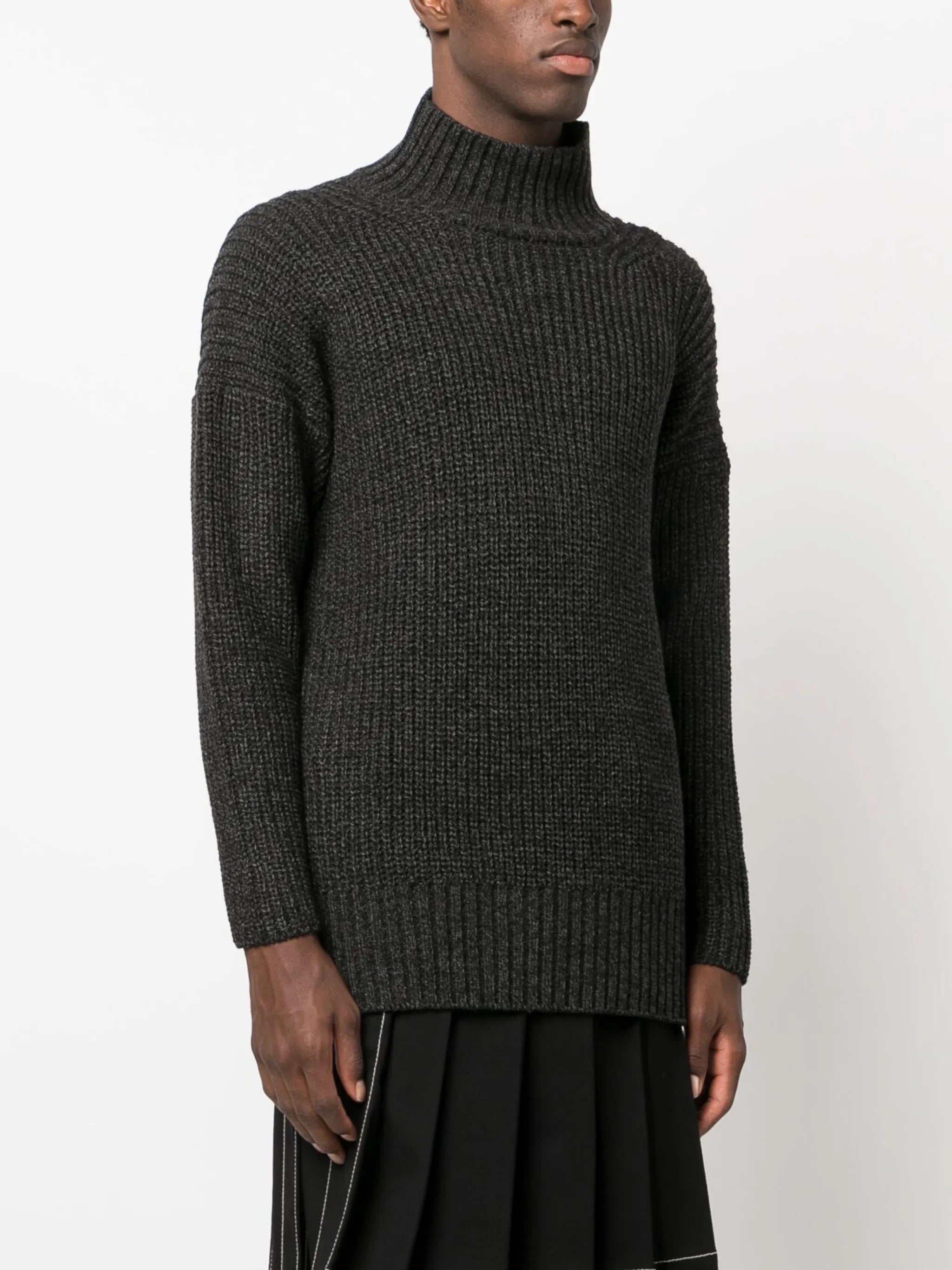 open-back knitted jumper