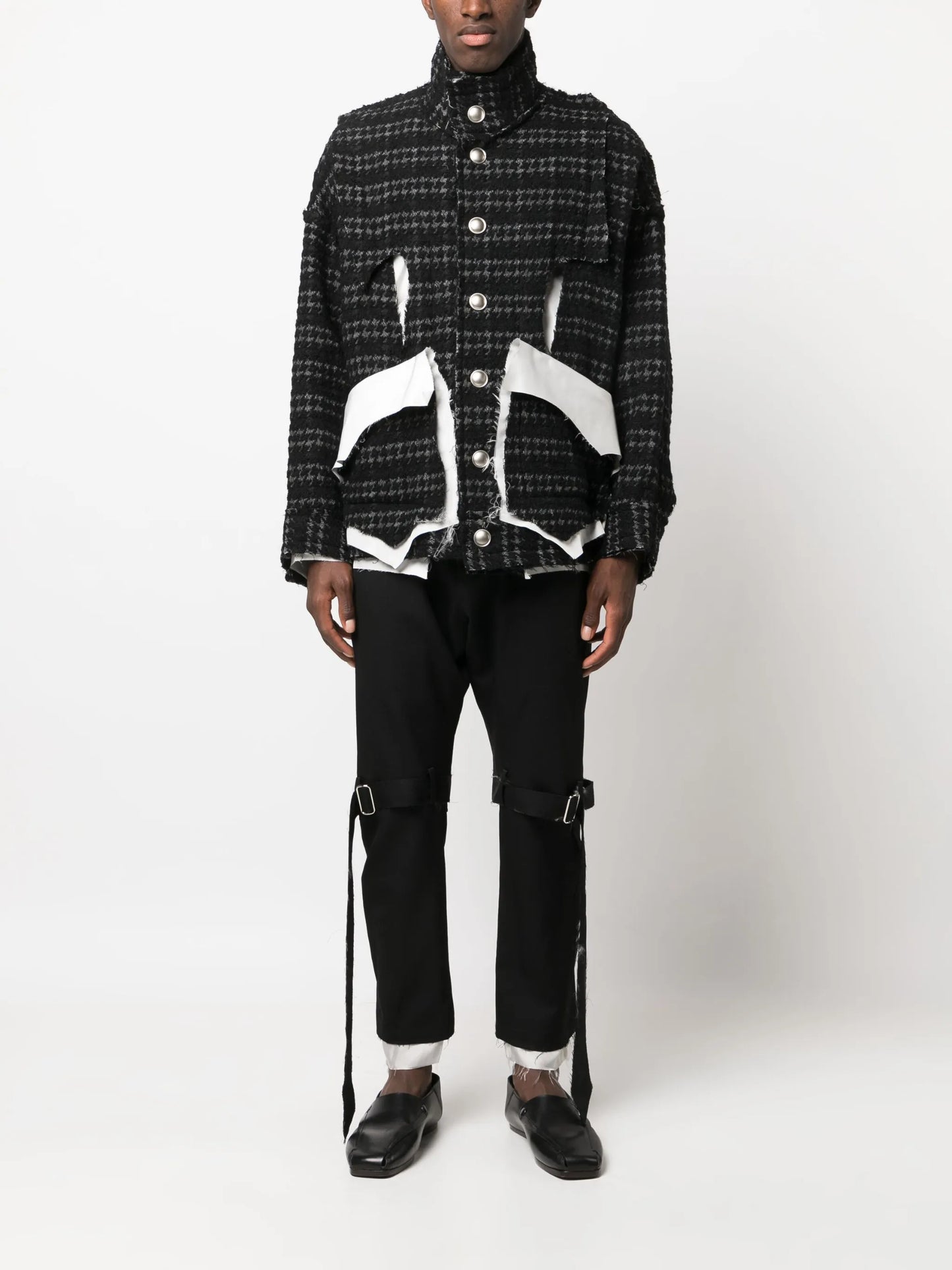 deconstructed tweed shirt jacket