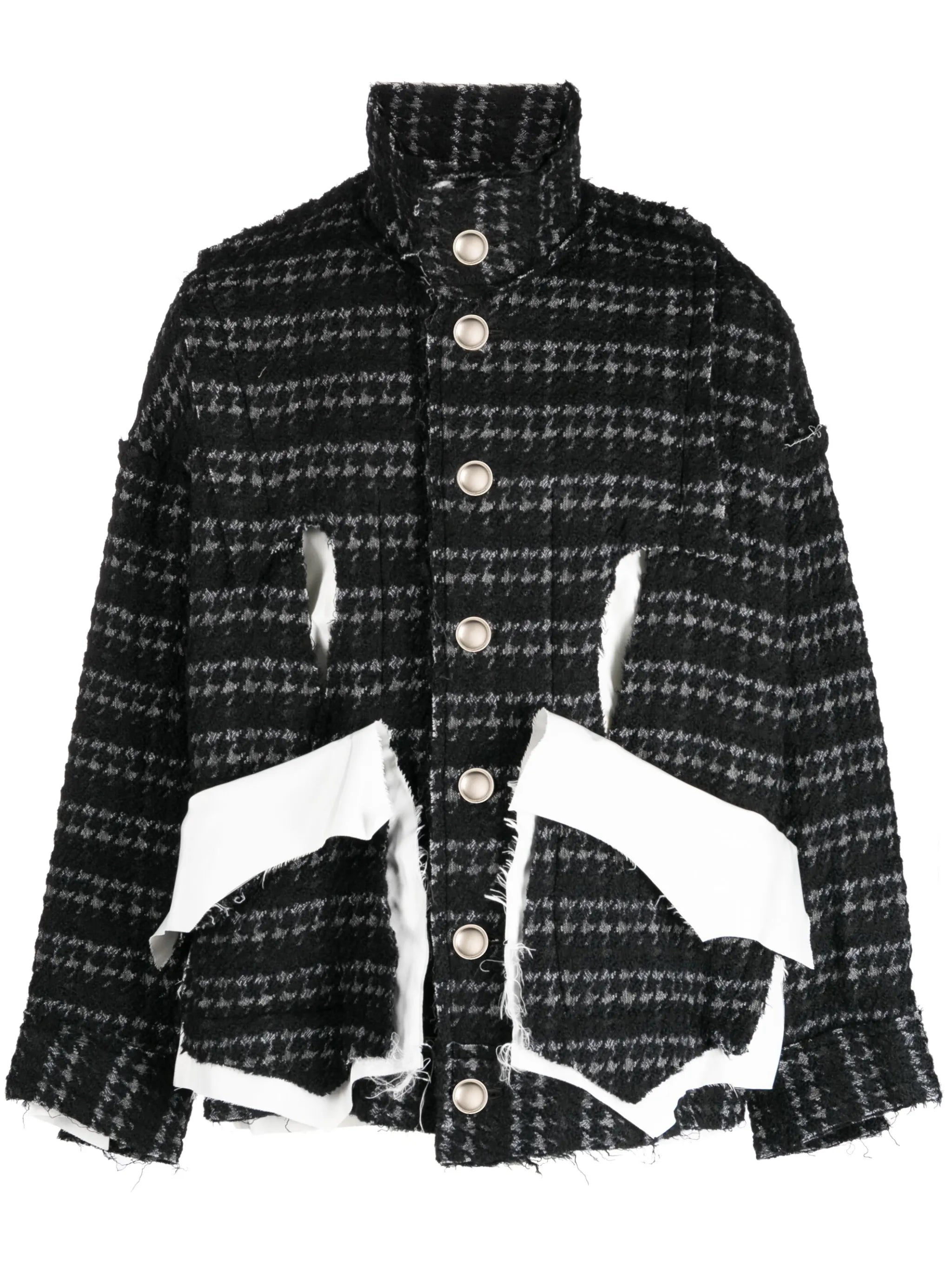 deconstructed tweed shirt jacket