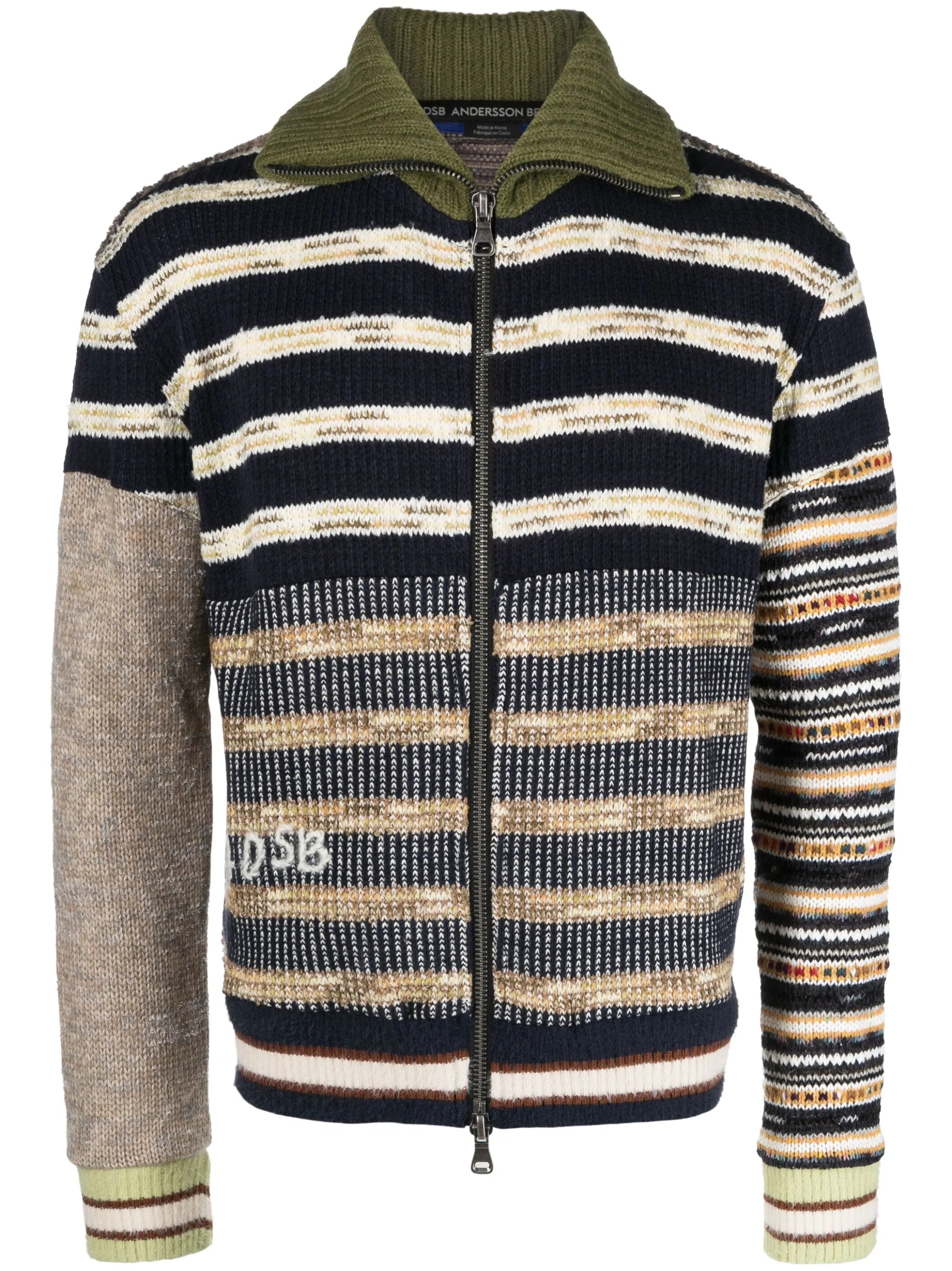 Blifden patterned intarsia-knit cardigan