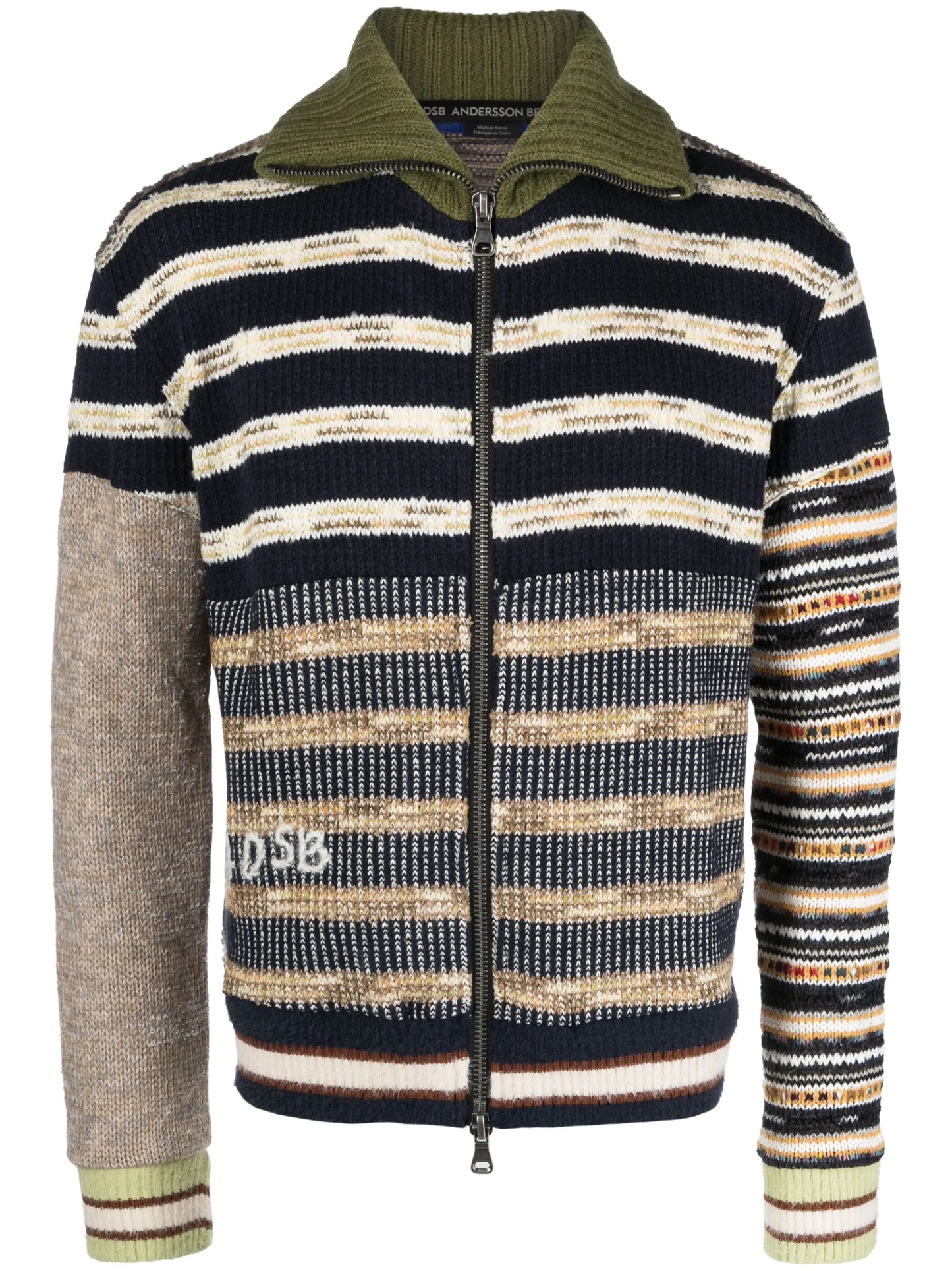 Blifden patterned intarsia-knit cardigan