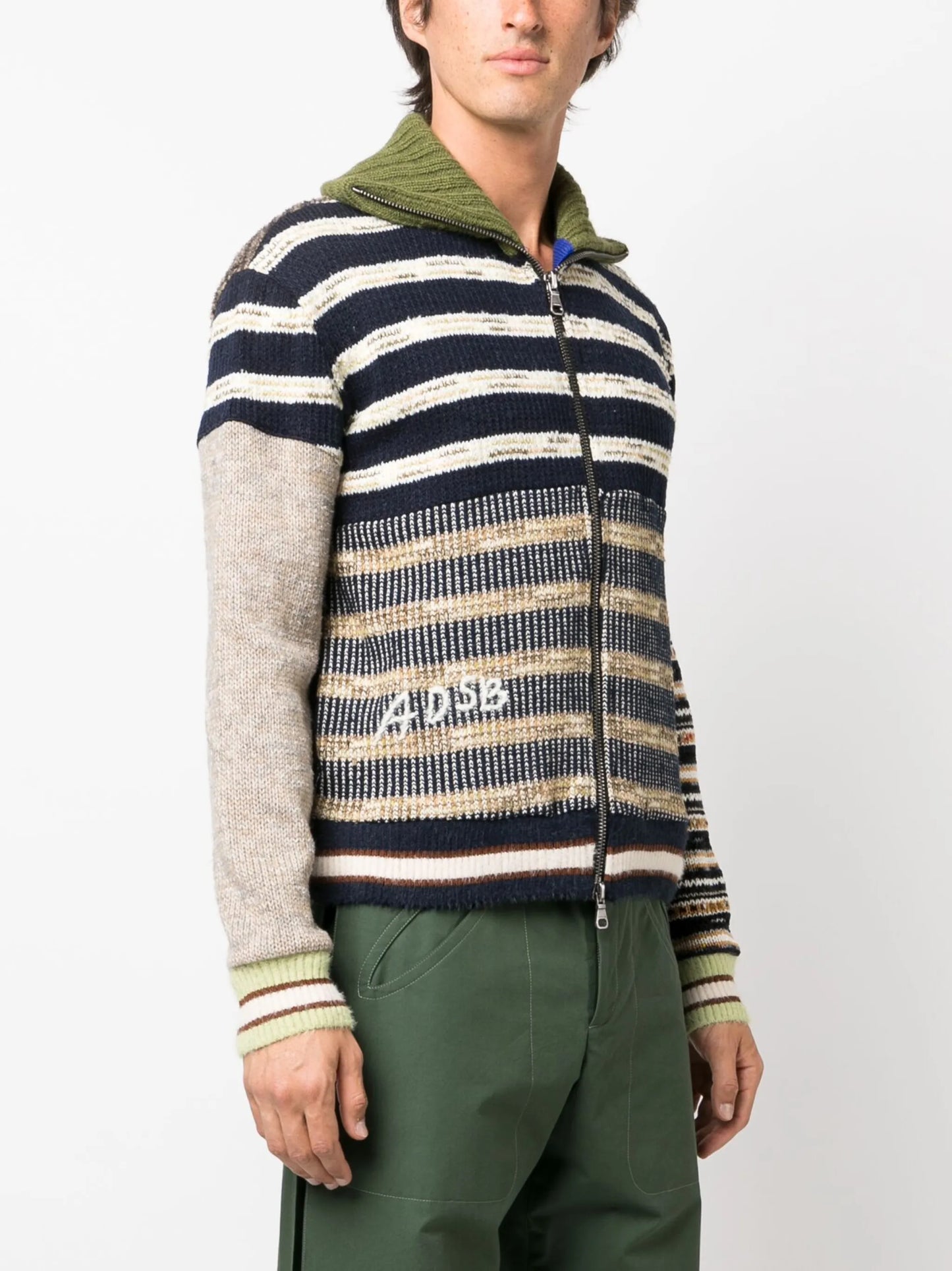 Blifden patterned intarsia-knit cardigan