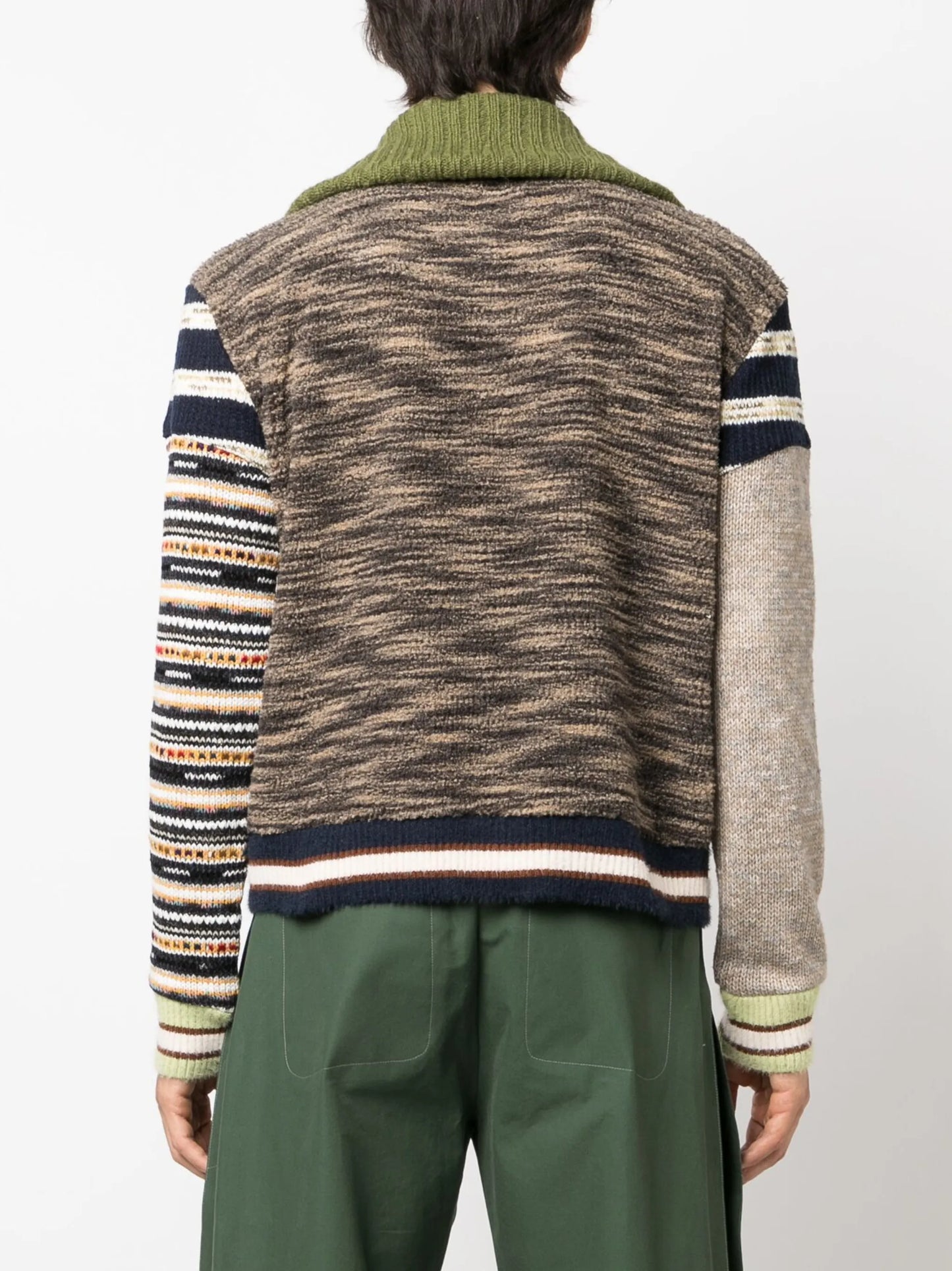 Blifden patterned intarsia-knit cardigan