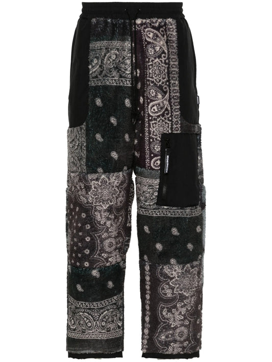 bandana-print fleece track pants
