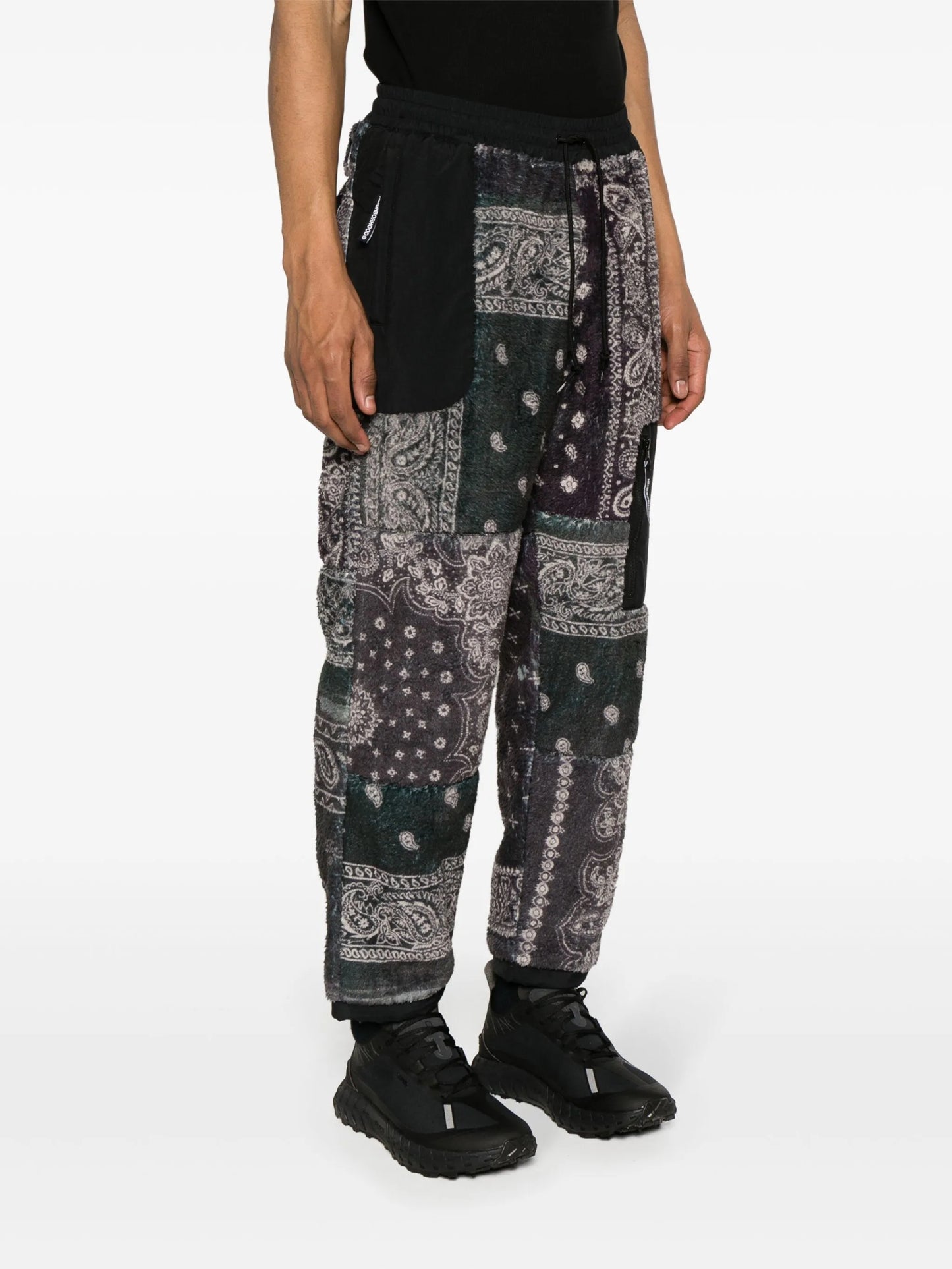 bandana-print fleece track pants
