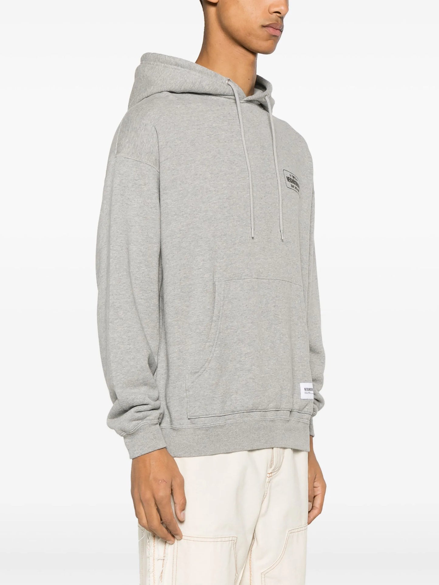 logo-print cotton hoodie