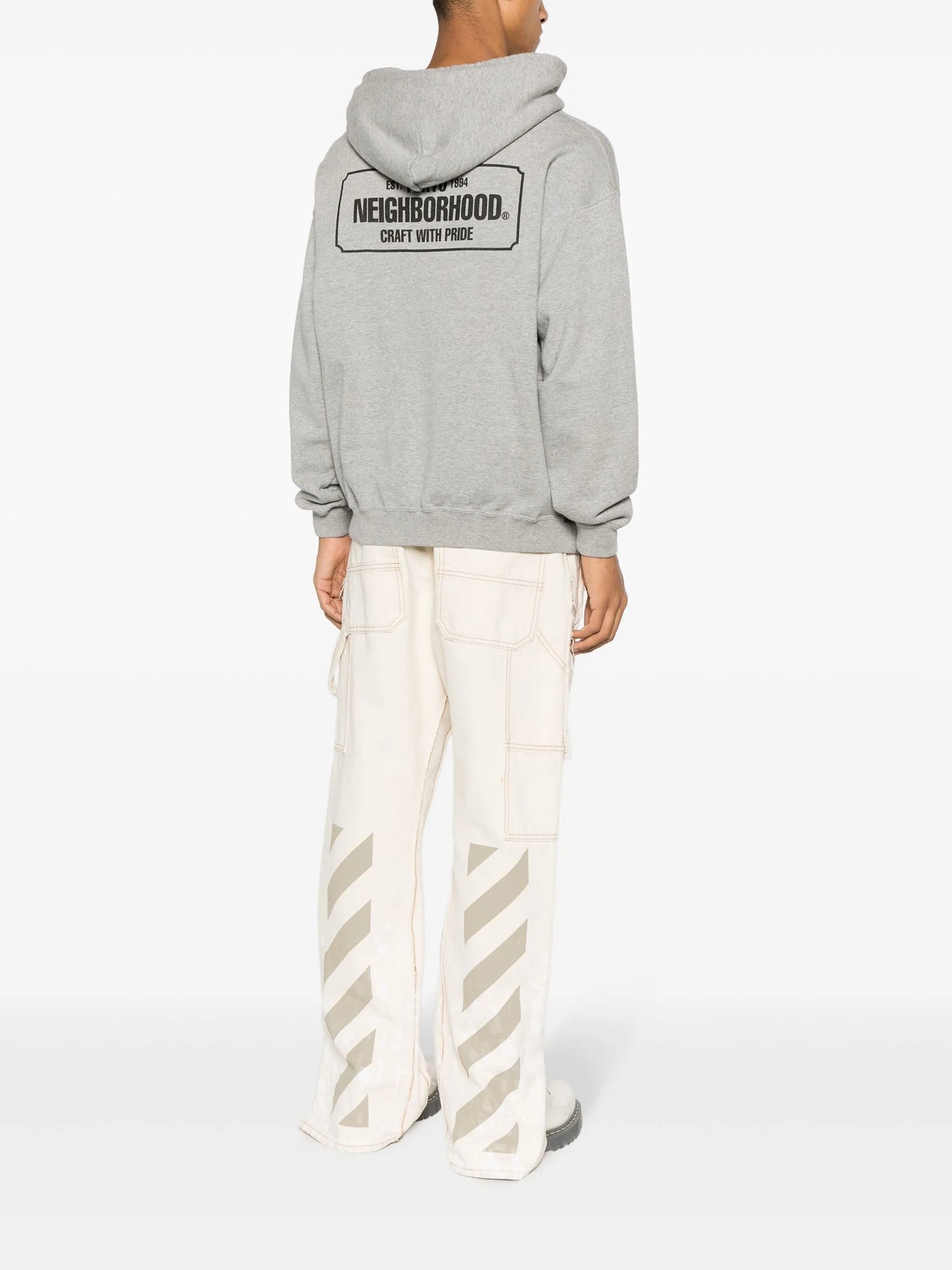 logo-print cotton hoodie
