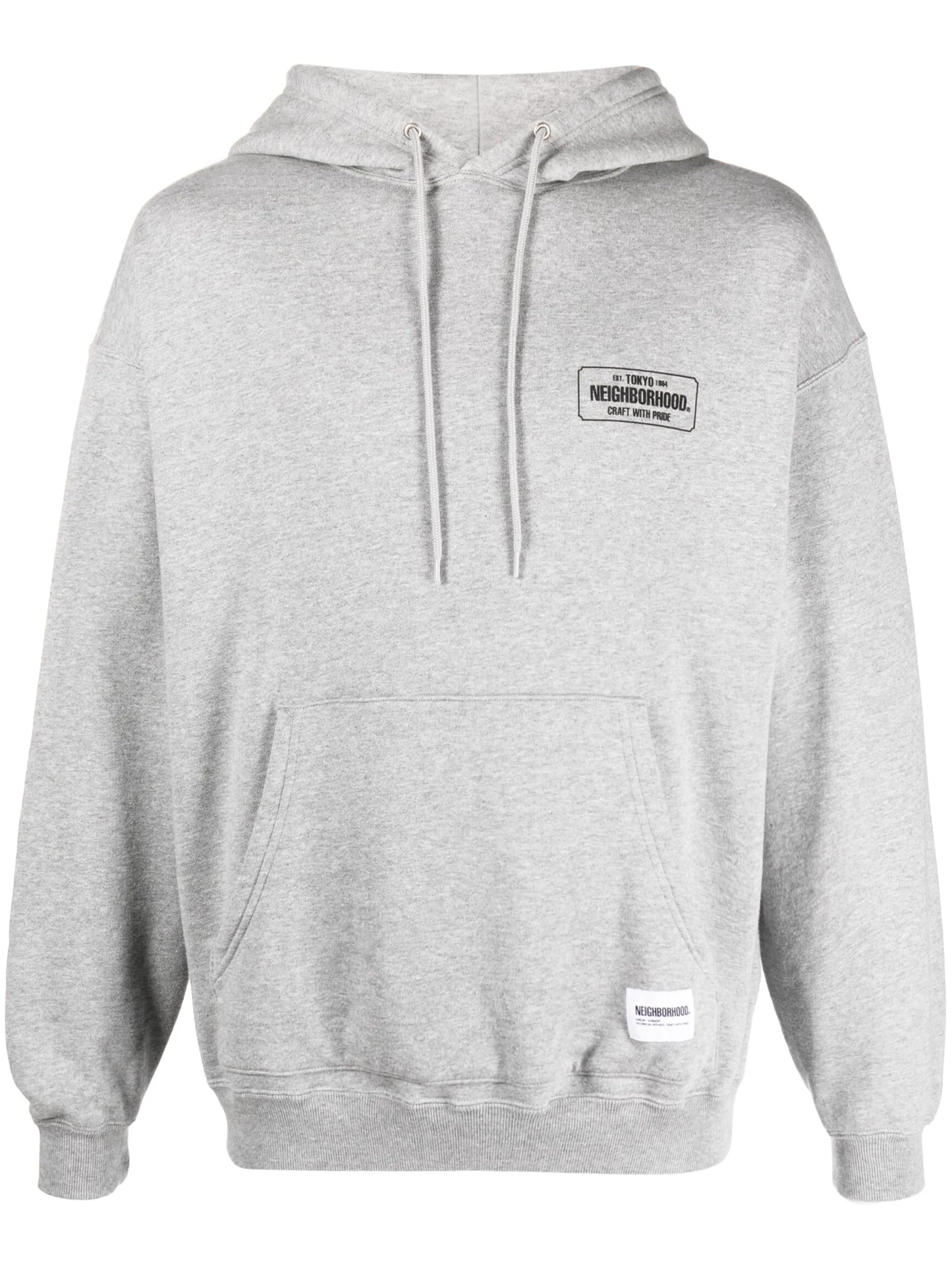 logo-print cotton hoodie
