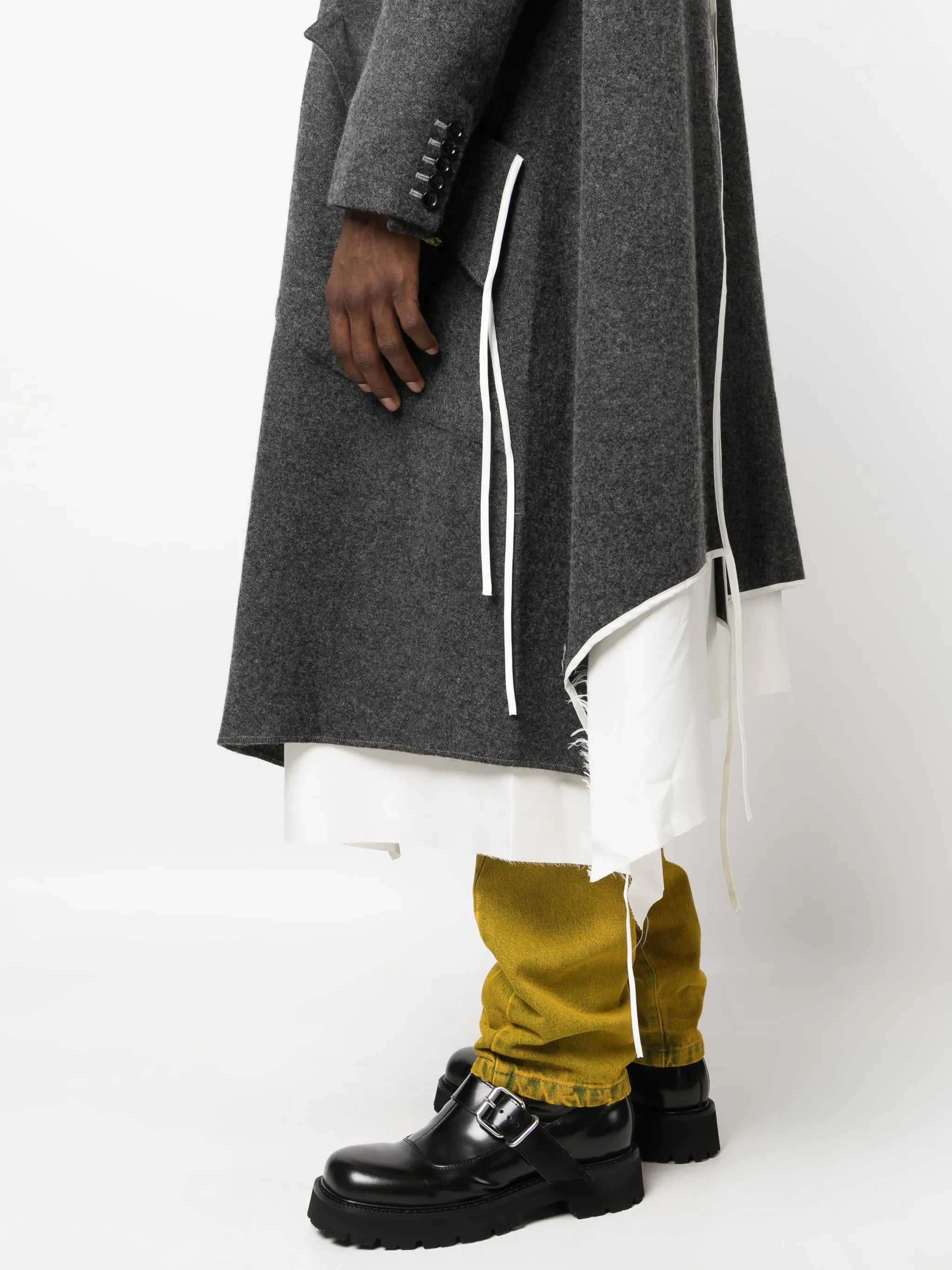 piping wool-blend coat