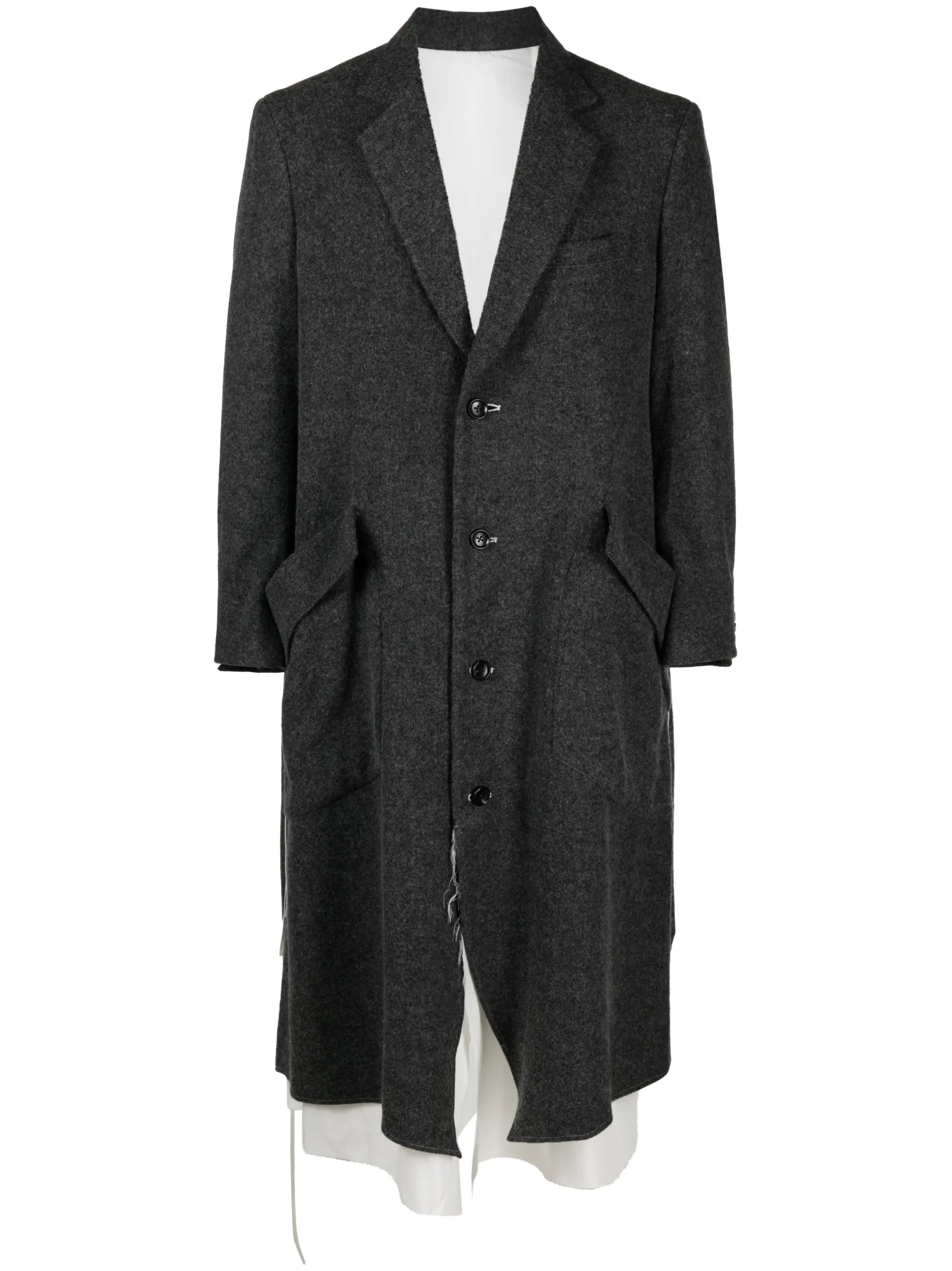 piping wool-blend coat