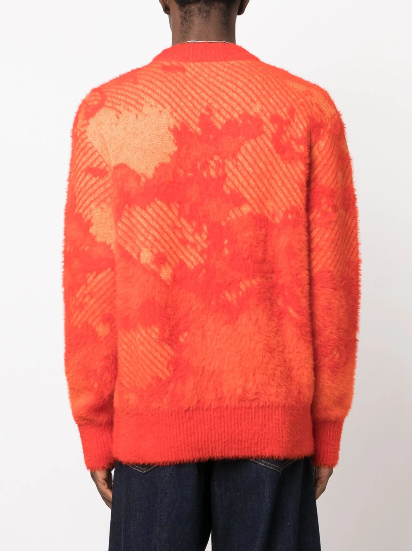 Landscape jacquard knitted jumper