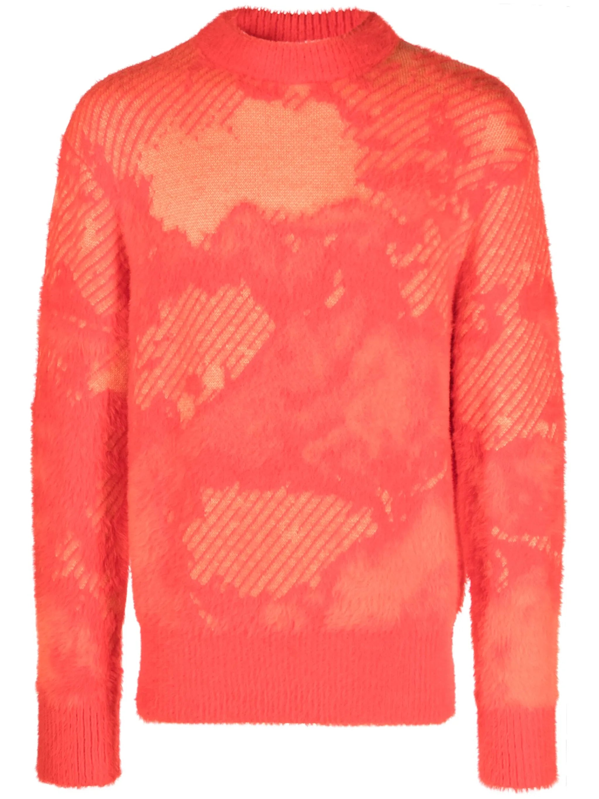 Landscape jacquard knitted jumper