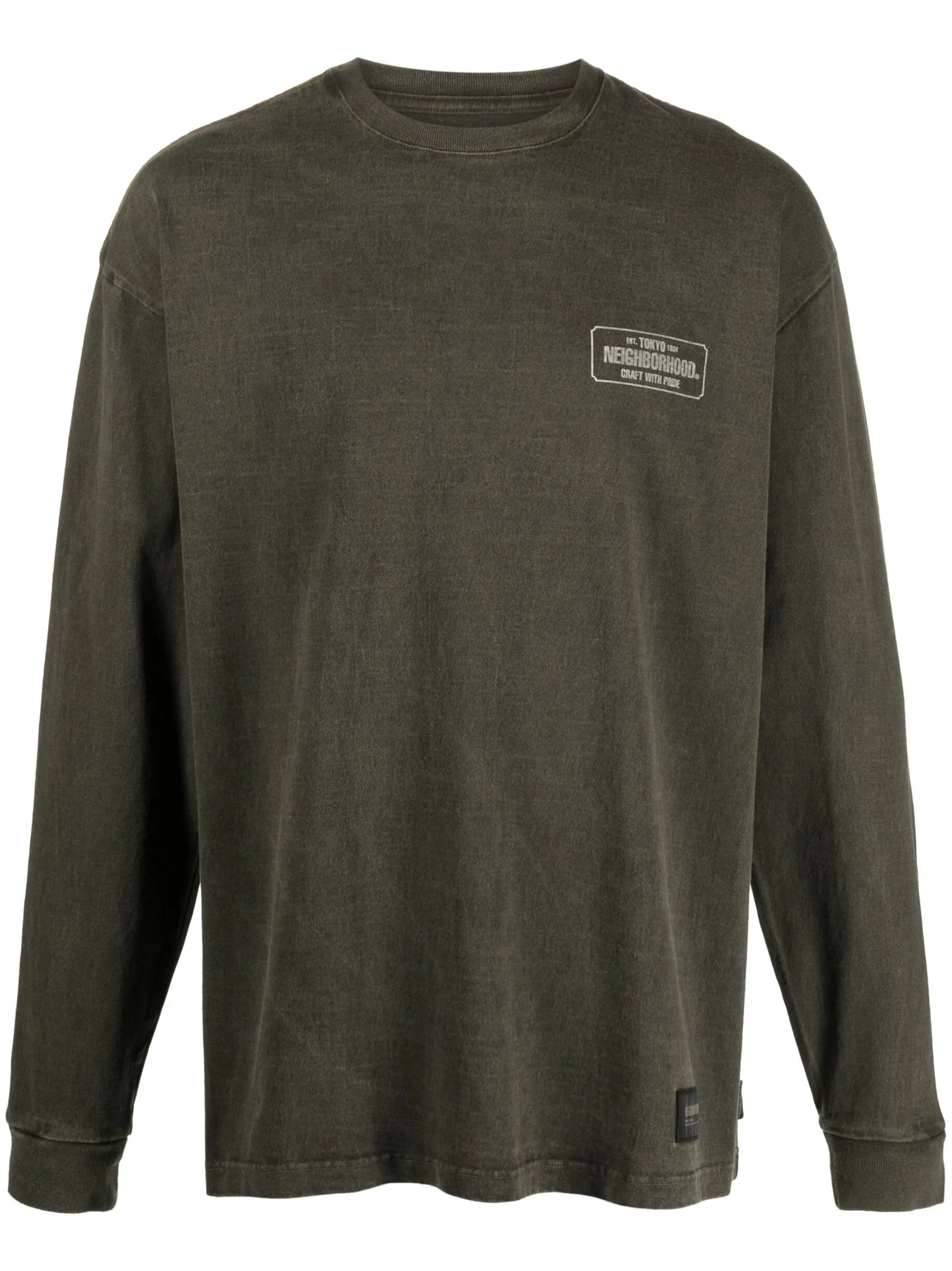 printed faded-effect cotton sweatshirt