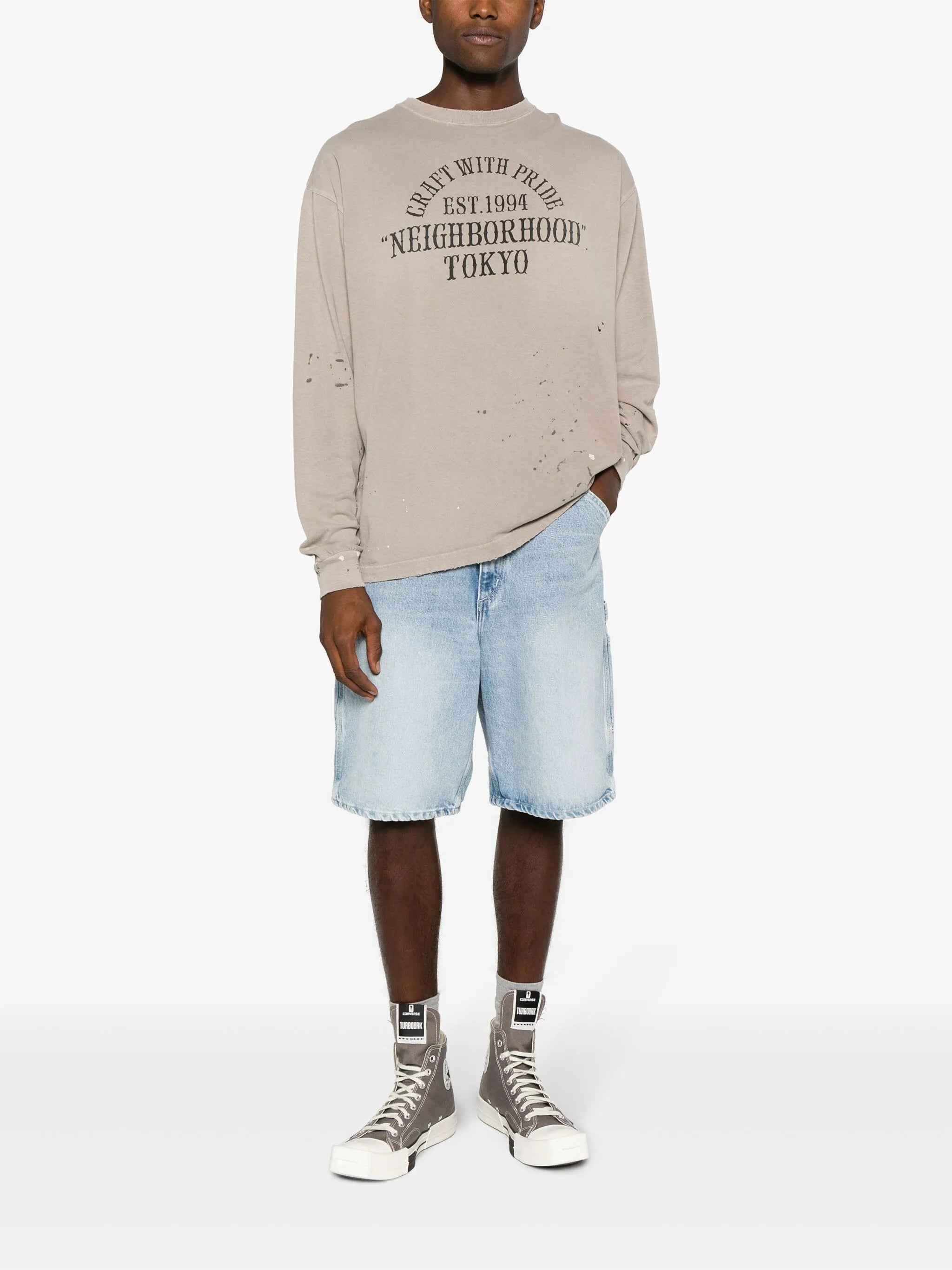 Damage distressed sweatshirt
