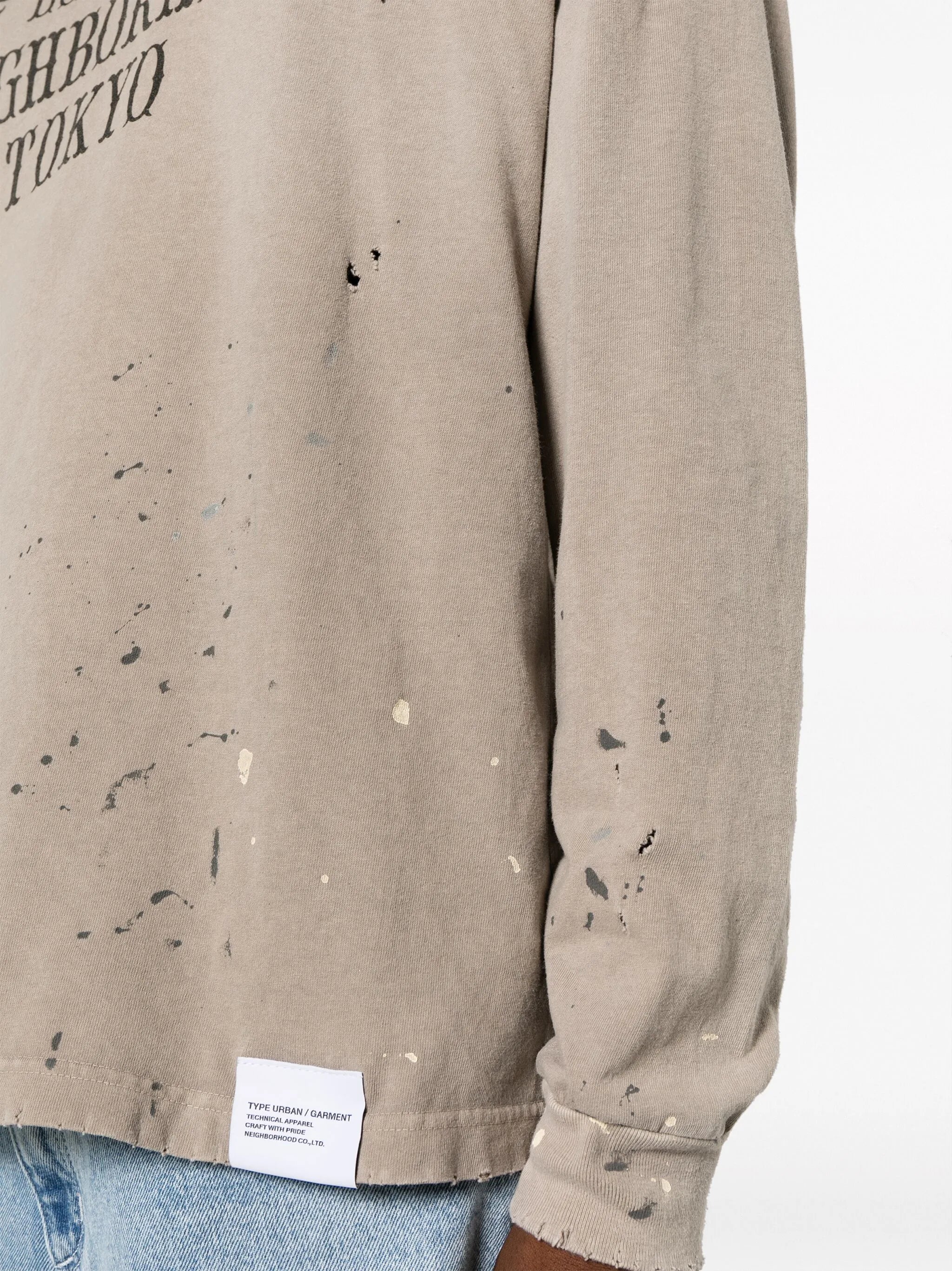 Damage distressed sweatshirt