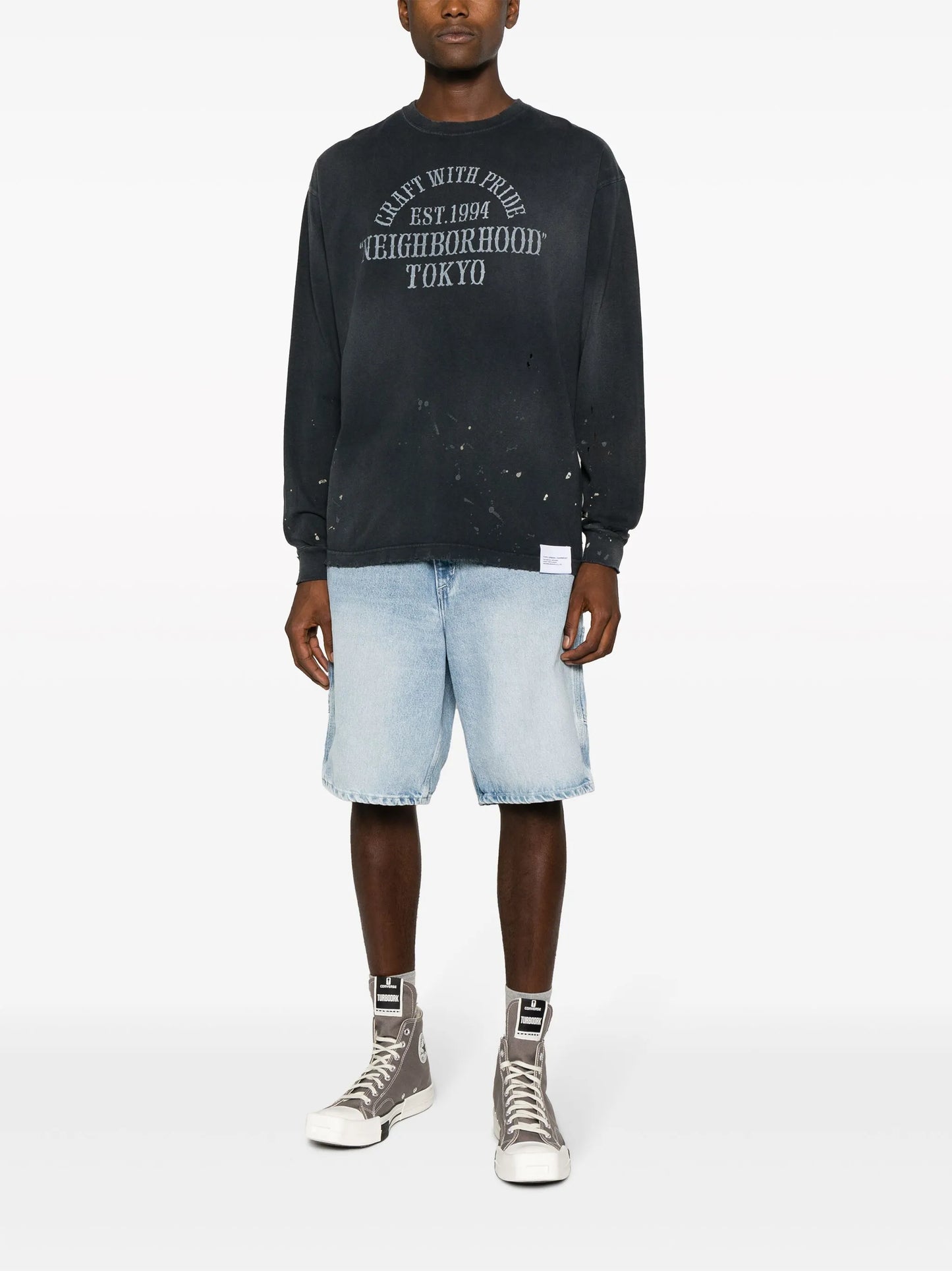 Damage distressed sweatshirt