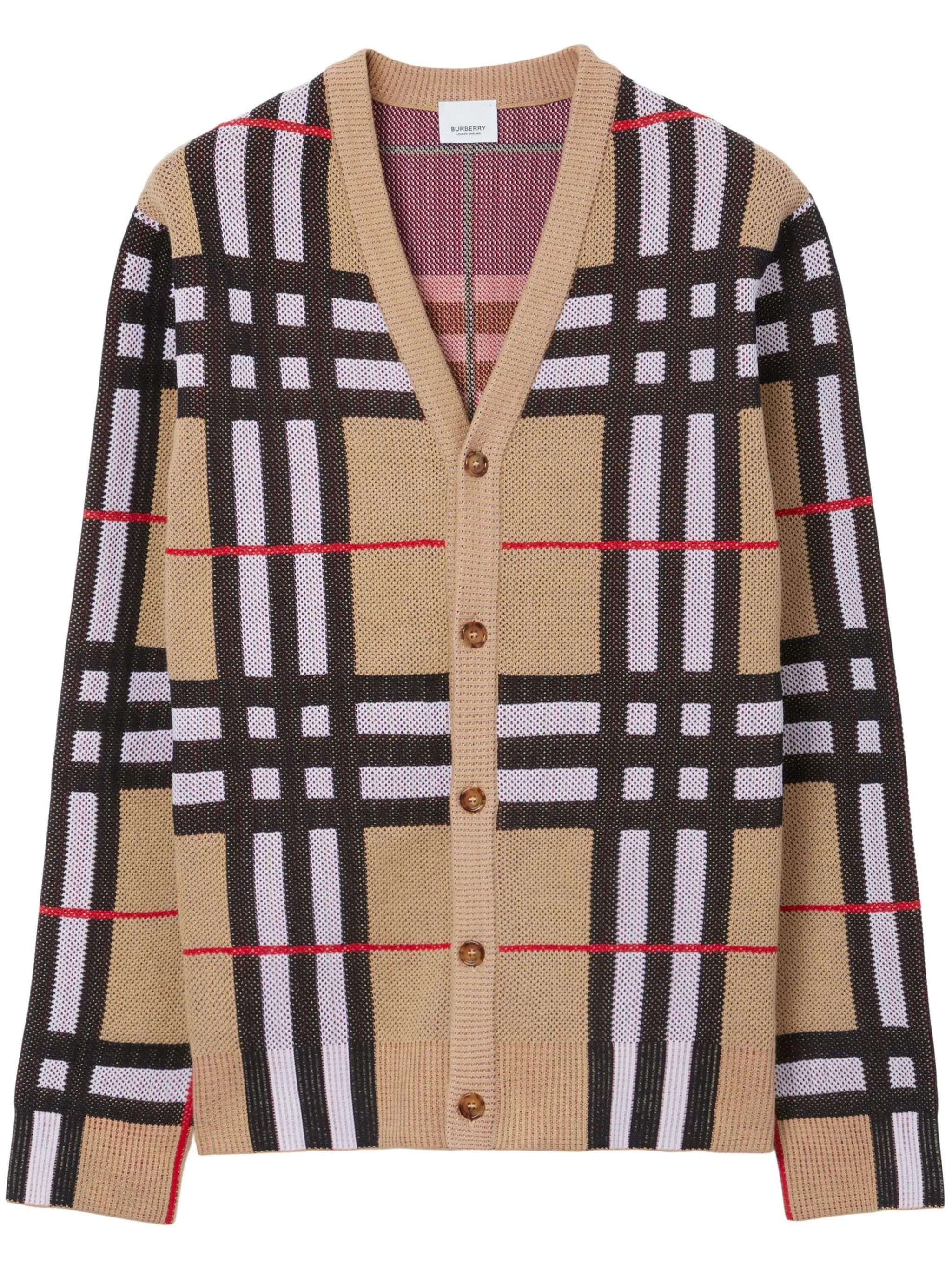 Vintage Check V-neck cardigan