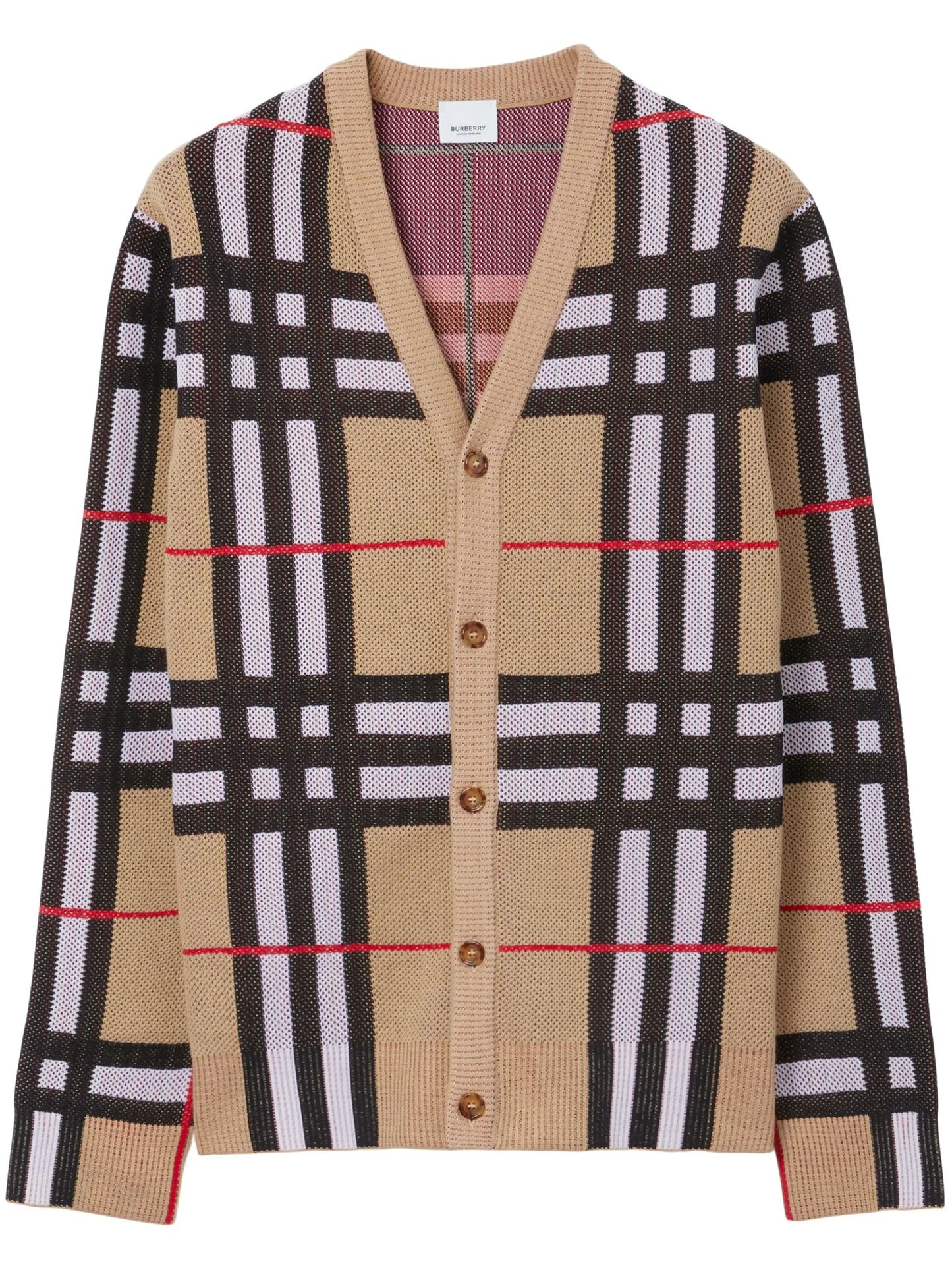 Vintage Check V-neck cardigan
